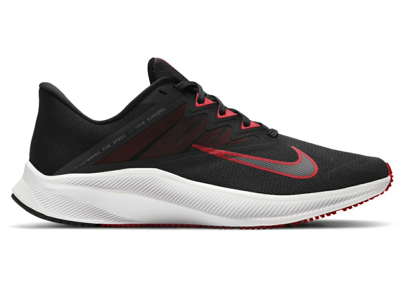 ナイキ 黒色 ブラック 赤 レッド 白色 ホワイト スニーカー メンズ NIKE QUEST 3 BLACK UNIVERSITY RED / BLACK WHITE UNIVERSITY RED