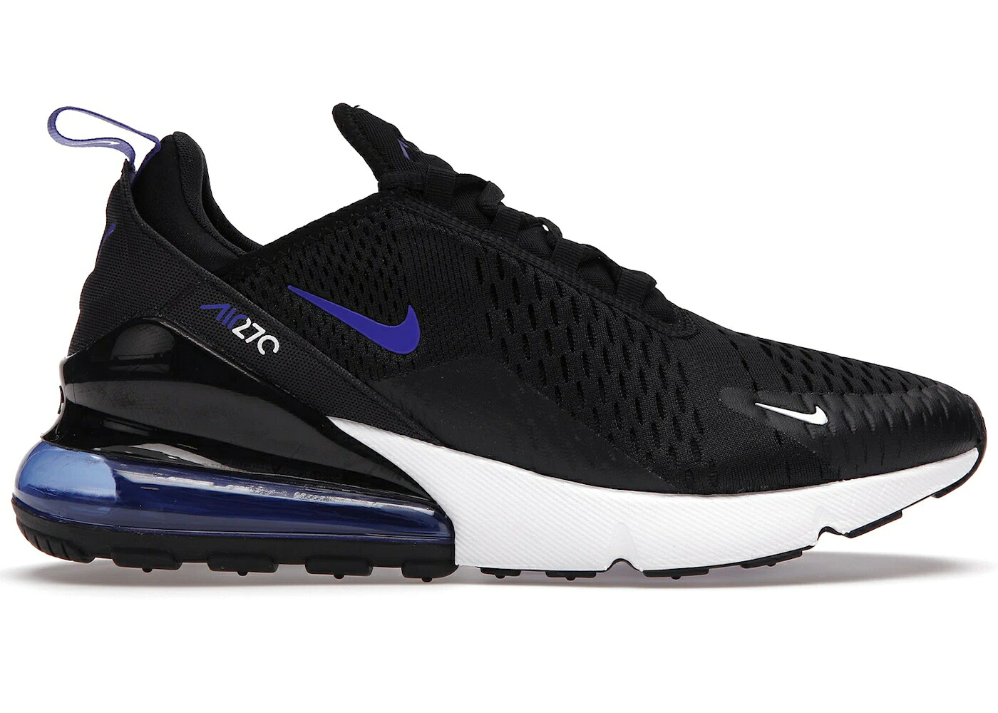 ナイキ マックス 黒色 ブラック 紫 バイオレット 白色 ホワイト エアマックス スニーカー メンズ NIKE AIR MAX 270 BLACK PERSIAN VIOLET / BLACK PERSIAN VIOLET WHITE