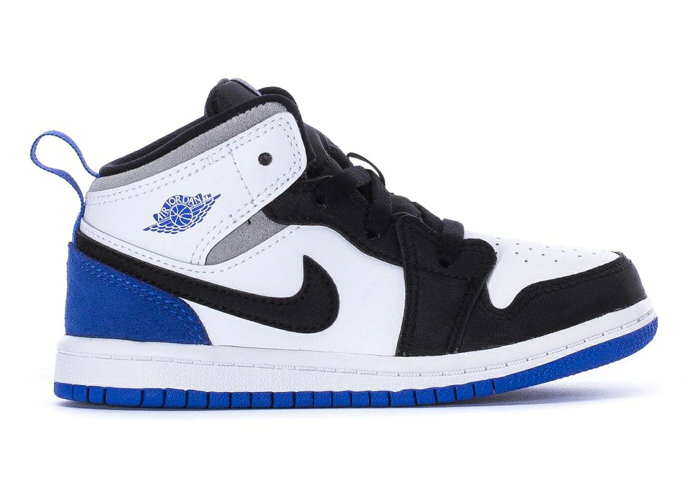 ナイキ ジョーダン ミッド 白いこと 白いこと 黒いこと 黒いこと お坊っちゃん キッズ JORDAN 1 MID SE WHITE BLACK ROYAL (TD) / WHITE HYPER ROYAL BLACK