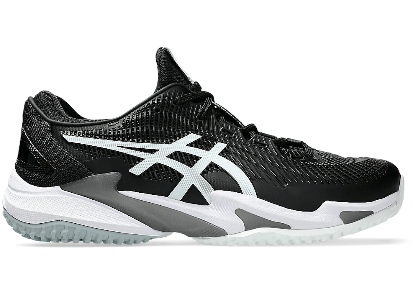 アシックス コート 黒色 ブラック 白色 ホワイト スニーカー メンズ ASICS COURT FF 3 OC BLACK WHITE / BLACK WHITE