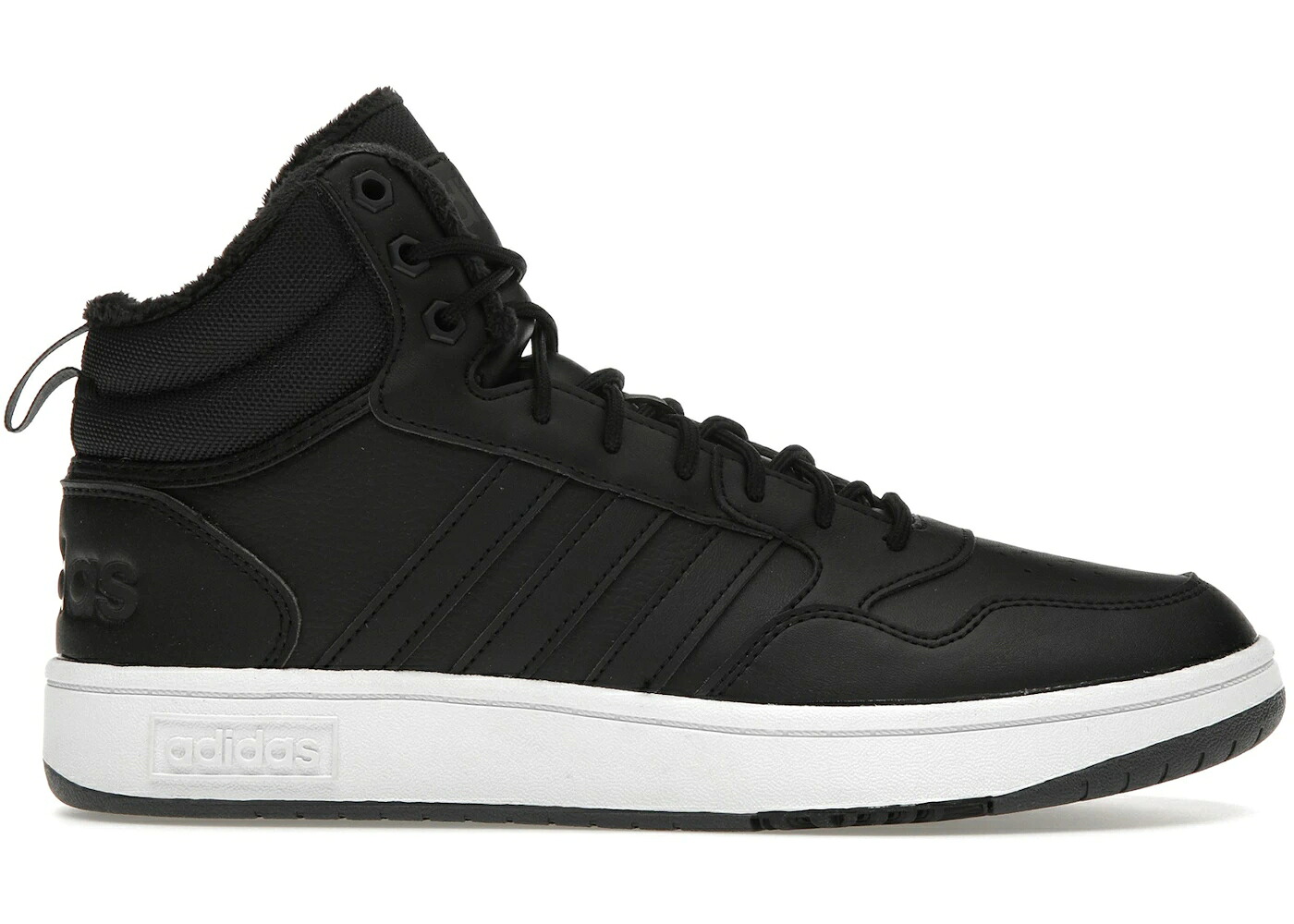 アディダス ミッド クラシック コア 黒色 ブラック 白色 ホワイト 3.0 スニーカー メンズ ADIDAS HOOPS MID CLASSIC FUR LINING WINTERIZED CORE BLACK CLOUD WHITE / CORE BLACK CORE BLACK CLOUD|スニケス