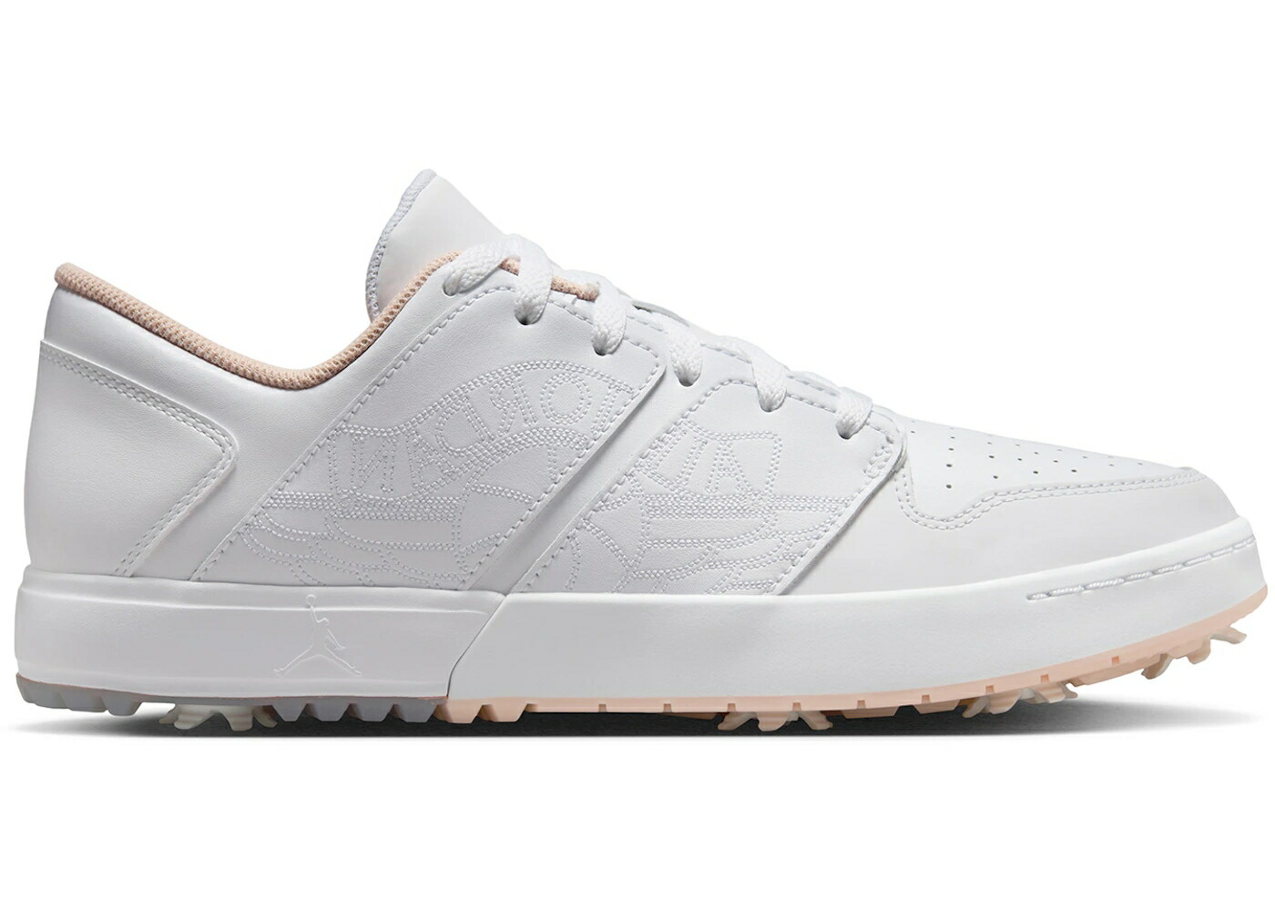 ナイキ ジョーダン ゴルフ 白色 ホワイト スニーカー メンズ JORDAN NU RETRO 1 GOLF WHITE WASHED CORAL / WHITE WASHED CORAL