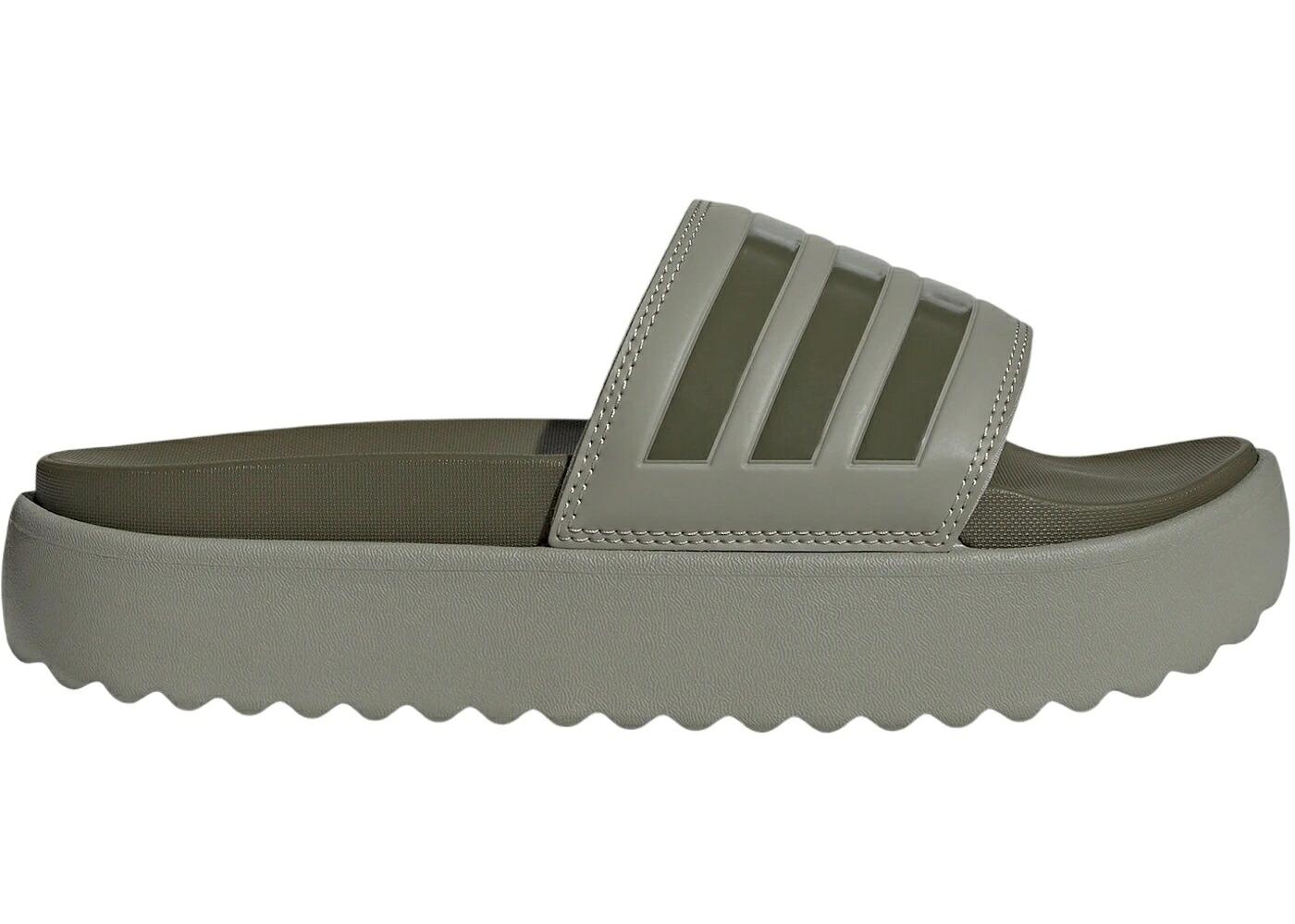 アディダス アディレッタ 銀色 シルバー オリーブ スニーカー メンズ ADIDAS ADILETTE PLATFORM SLIDES SILVER PEBBLE OLIVE STRATA / SILVER PEBBLE OLIVE STRATA