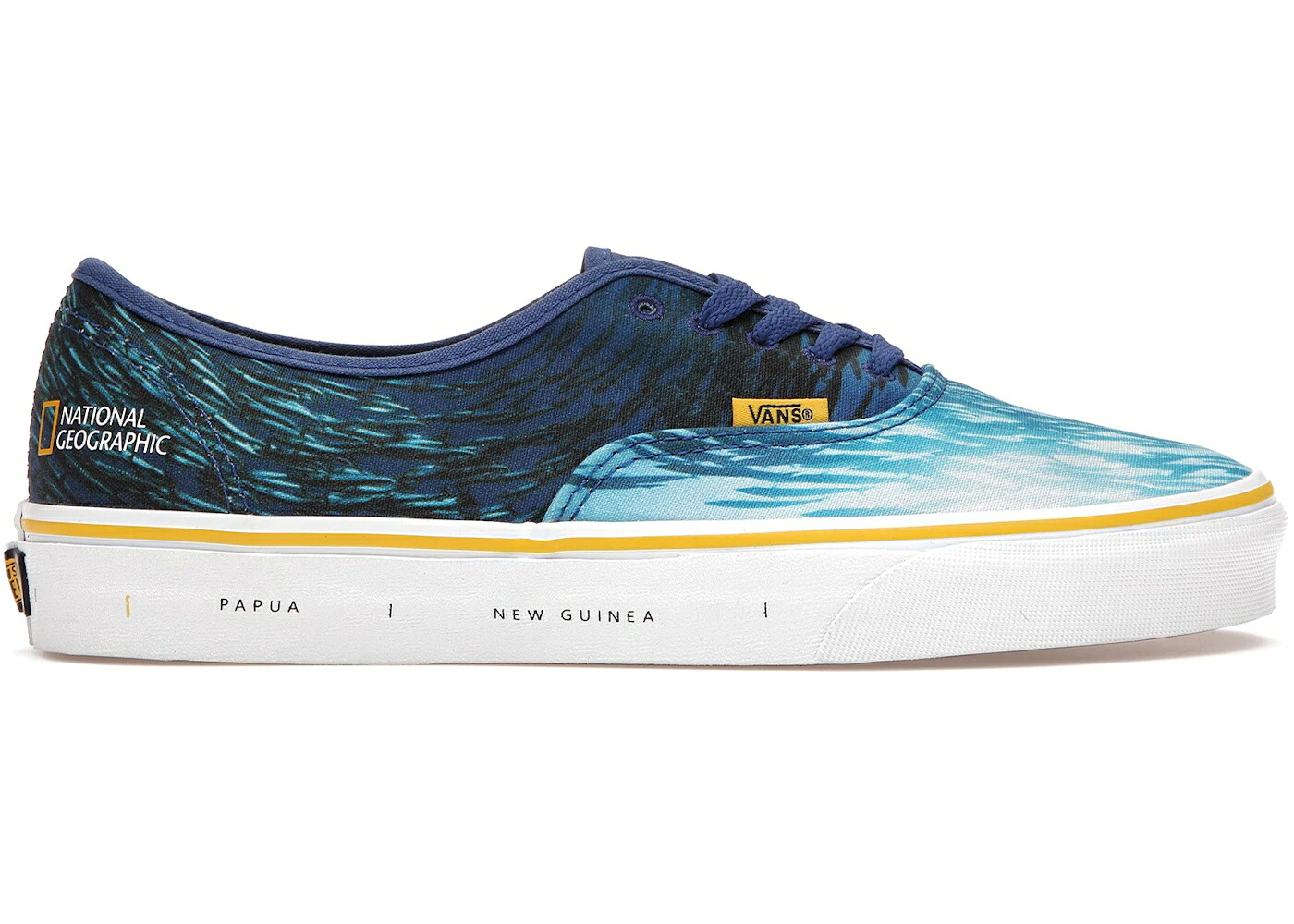 ヴァンズ バンズ オーセンティック 黄色 イエロー 白色 ホワイト スニーカー メンズ VANS AUTHENTIC NATIONAL GEOGRAPHIC / MULTI YELLOW WHITE