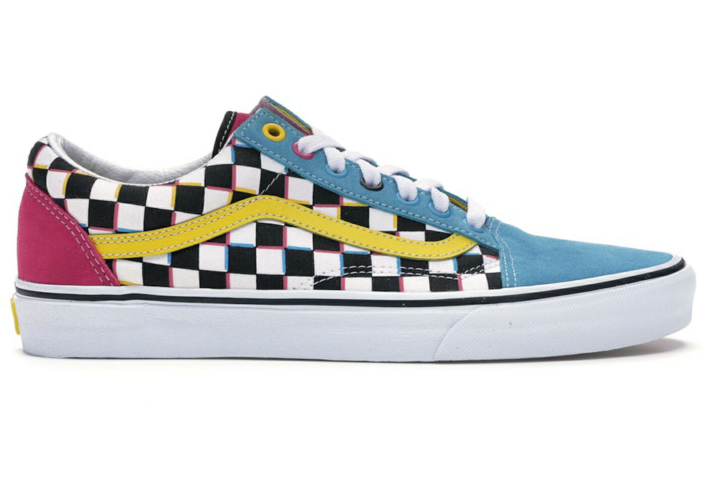 ヴァンズ バンズ クレイジー 白色 ホワイト オールドスクール スニーカー メンズ VANS OLD SKOOL CRAZY CHECKS MULTI / MULTI WHITE