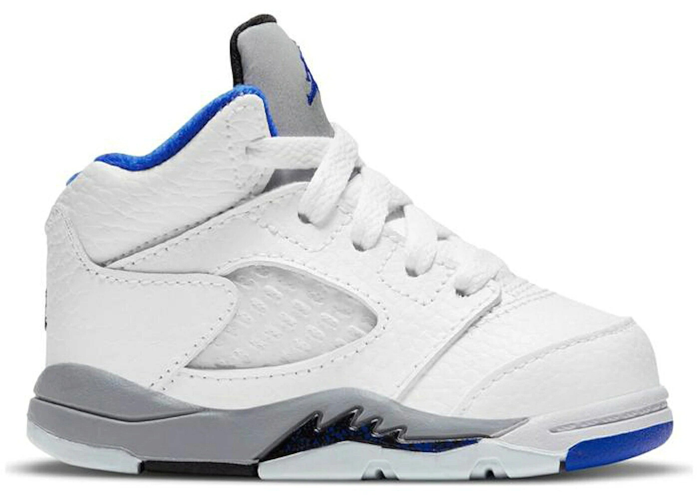 ナイキ ジョーダン 白色 ホワイト ステルス 黒色 ブラック ジュニア キッズ JORDAN 5 RETRO WHITE STEALTH (2021) (TD) / WHITE STEALTH BLACK HYPER ROYAL