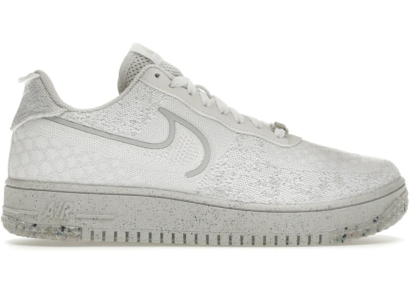 ナイキ フライニット 白色 ホワイト プラチナム エアフォース スニーカー メンズ NIKE AIR FORCE 1 LOW CRATER FLYKNIT WHITE PLATINUM TINT / WHITE SUMMIT WHITE PLATINUM TINT
