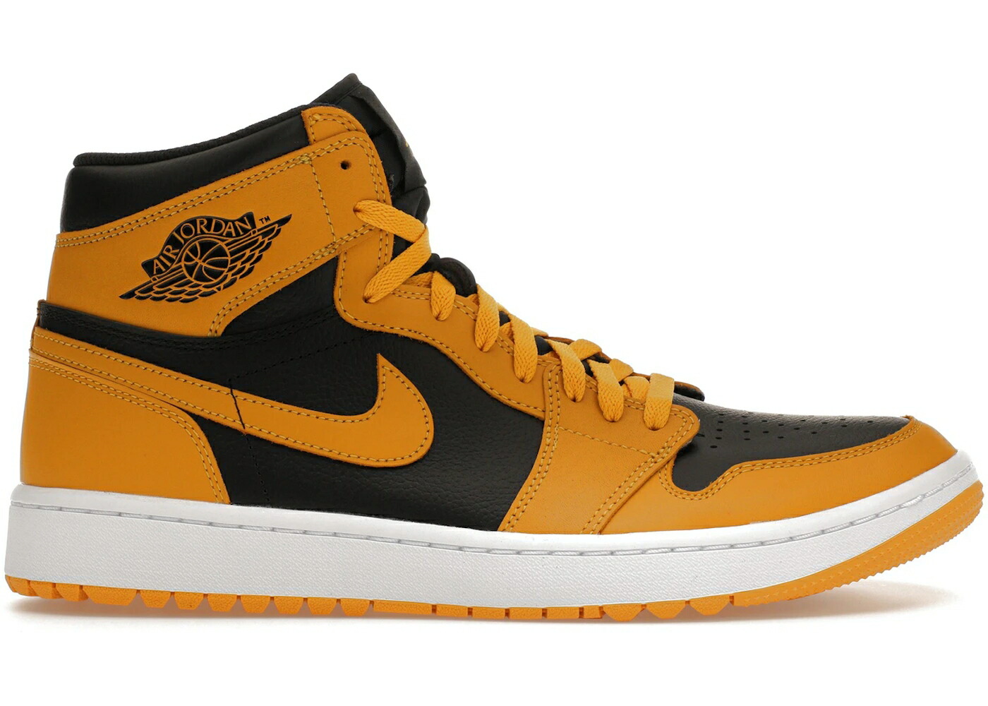 ナイキ ジョーダン ハイ ゴルフ 黒色 ブラック 白色 ホワイト スニーカー メンズ JORDAN 1 RETRO HIGH GOLF POLLEN / POLLEN BLACK WHITE