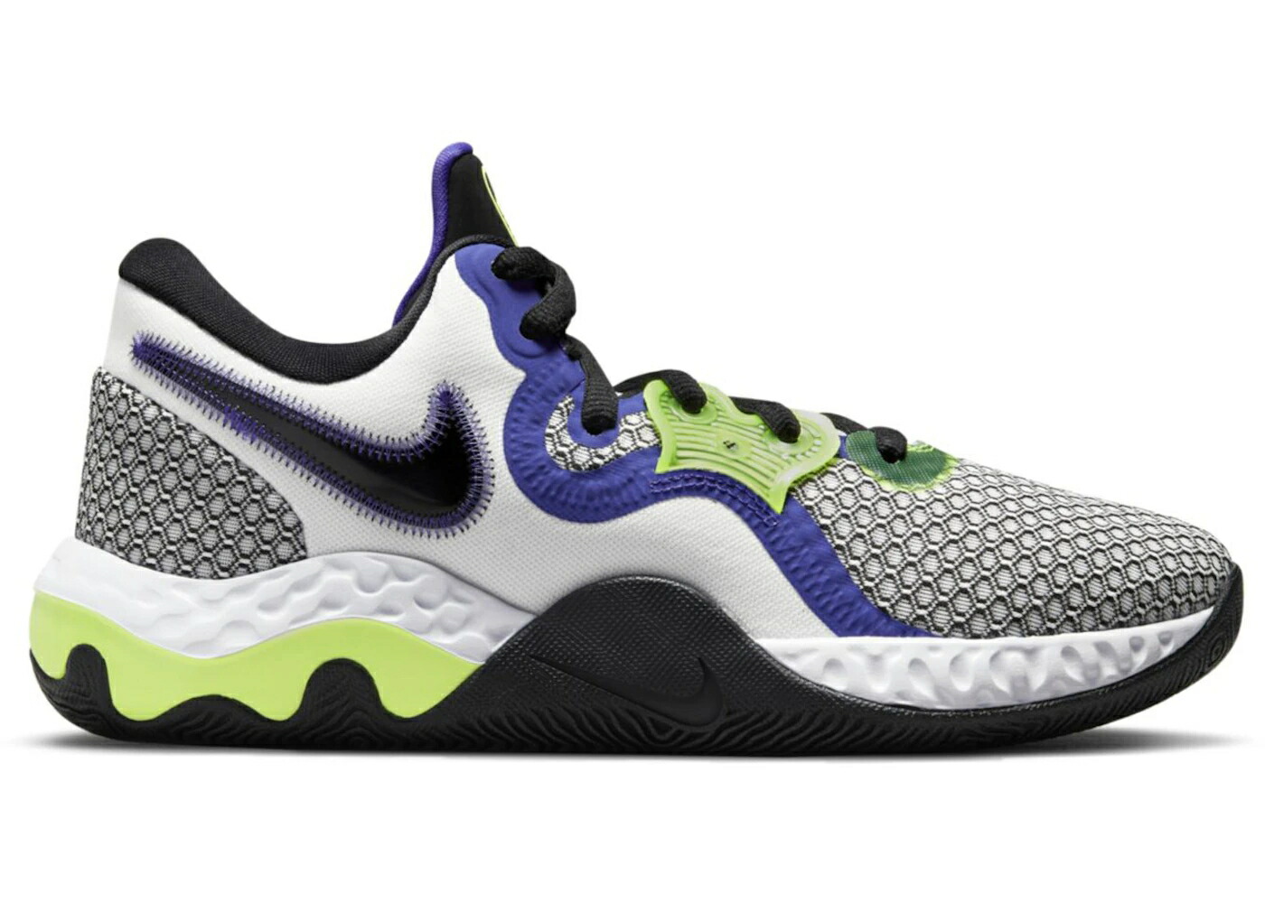 ナイキ 白色 ホワイト 藍色 インディゴ バースト 黒色 ブラック スニーカー メンズ NIKE RENEW ELEVATE 2 WHITE VOLT INDIGO / WHITE VOLT INDIGO BURST BLACK