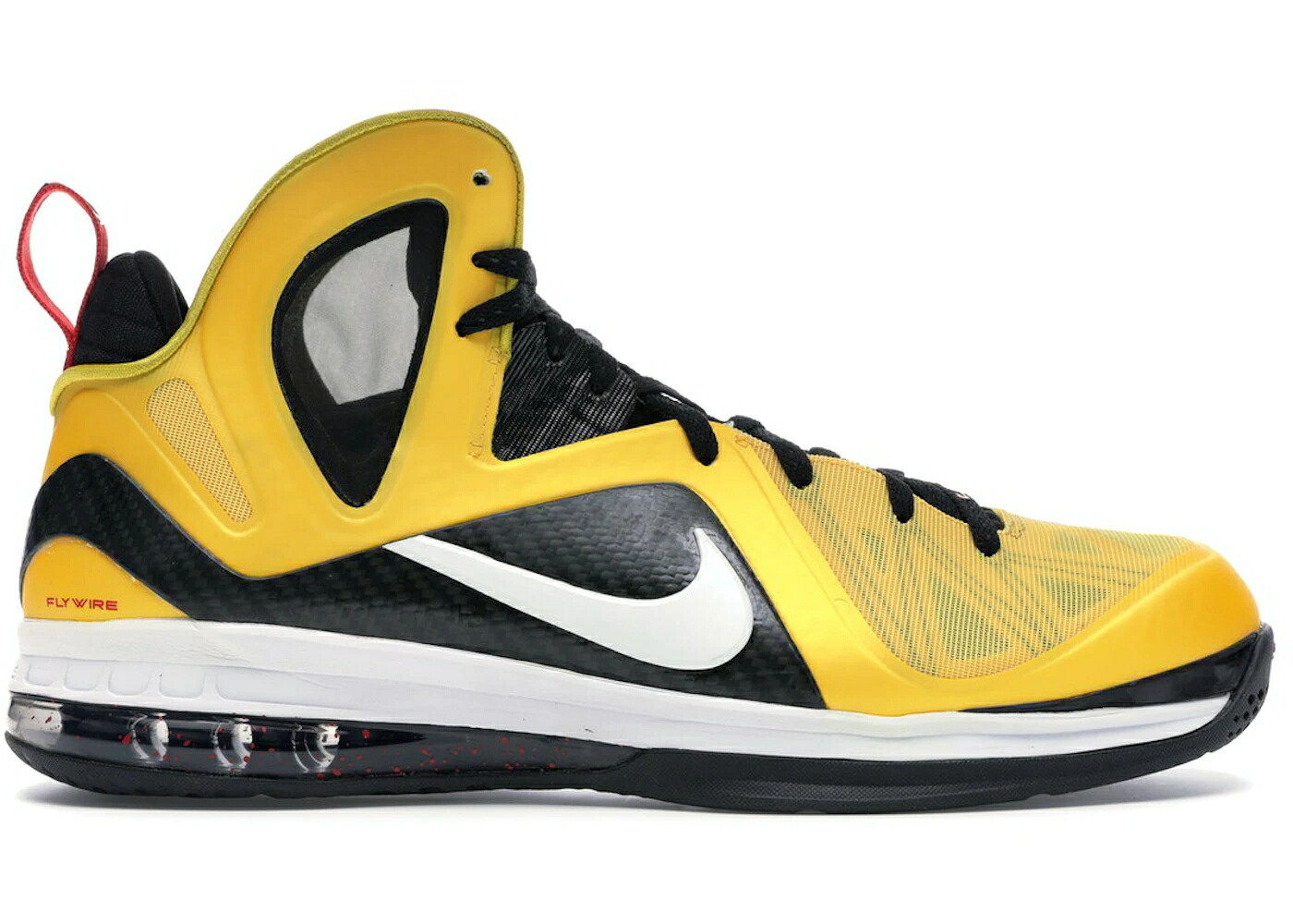 ナイキ レブロン エリート 白色 ホワイト 黒色 ブラック スニーカー メンズ NIKE LEBRON 9 PS ELITE TAXI / VARSITY MAIZE WHITE BLACK SPORT｜スニケス