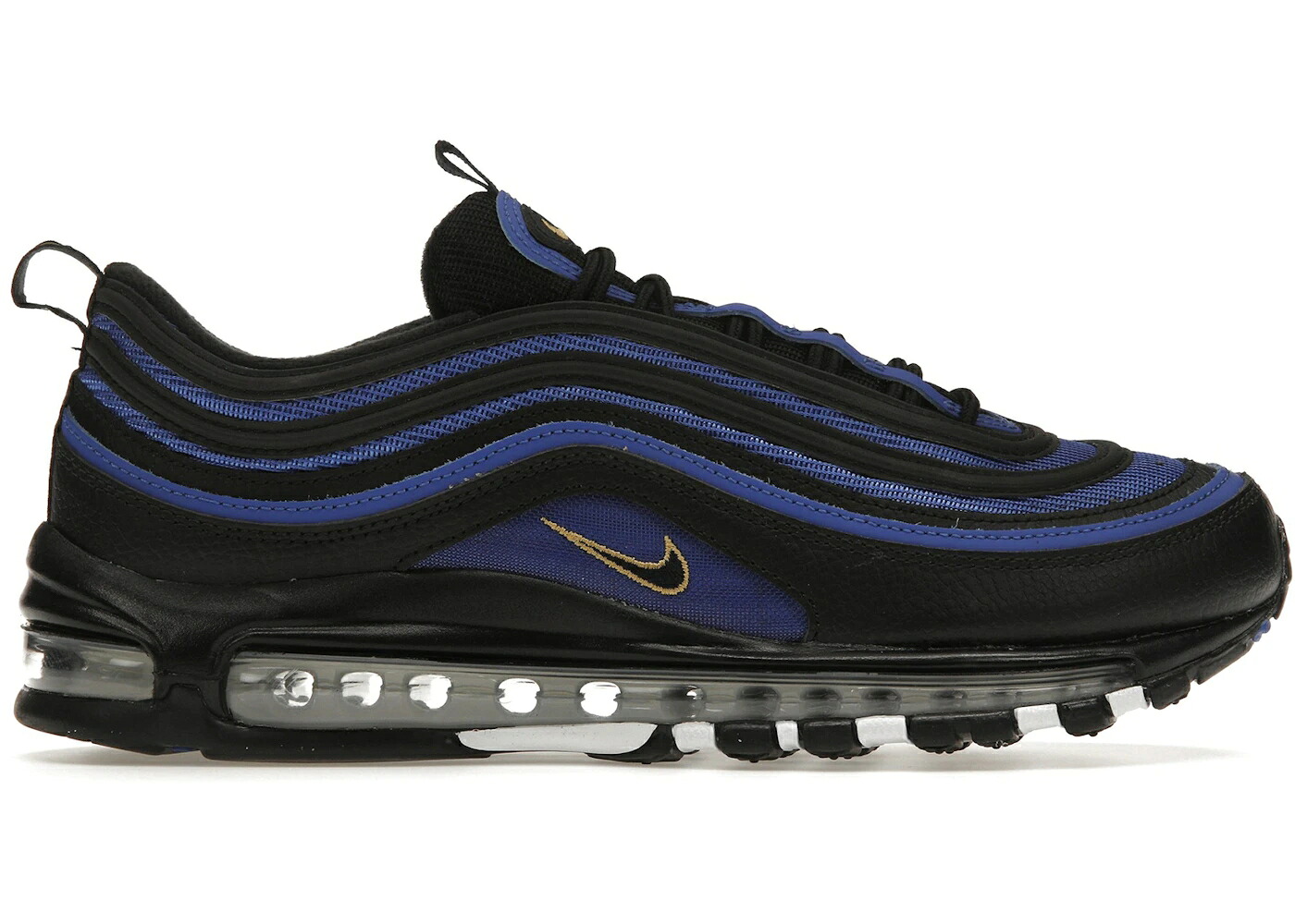 ナイキ マックス インテル 黒色 ブラック 白色 ホワイト エアマックス スニーカー メンズ NIKE AIR MAX 97 INTER BLACK HYPER ROYAL / BLACK HYPER ROYAL WHITE METALLIC
