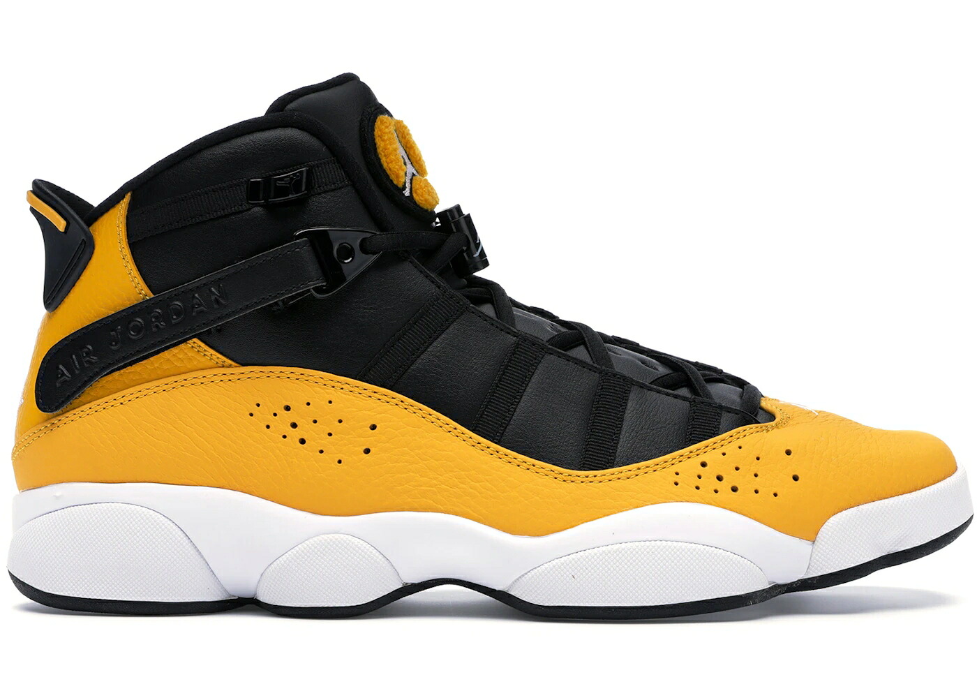 ナイキ ジョーダン リング ゴールド 黒色 ブラック 白色 ホワイト スニーカー メンズ JORDAN 6 RINGS TAXI / UNIVERSITY GOLD BLACK WHITE｜スニケス