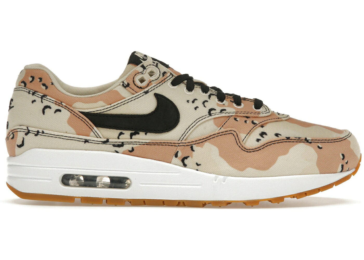 ナイキ マックス 家鴨柄 黒いこと 黒いこと 皮膚軟化剤 大気圏マックス スニーカー メンズ NIKE AIR MAX 1 DESERT CAMO / BEACH BLACK PRALINE LIGHT CREAM