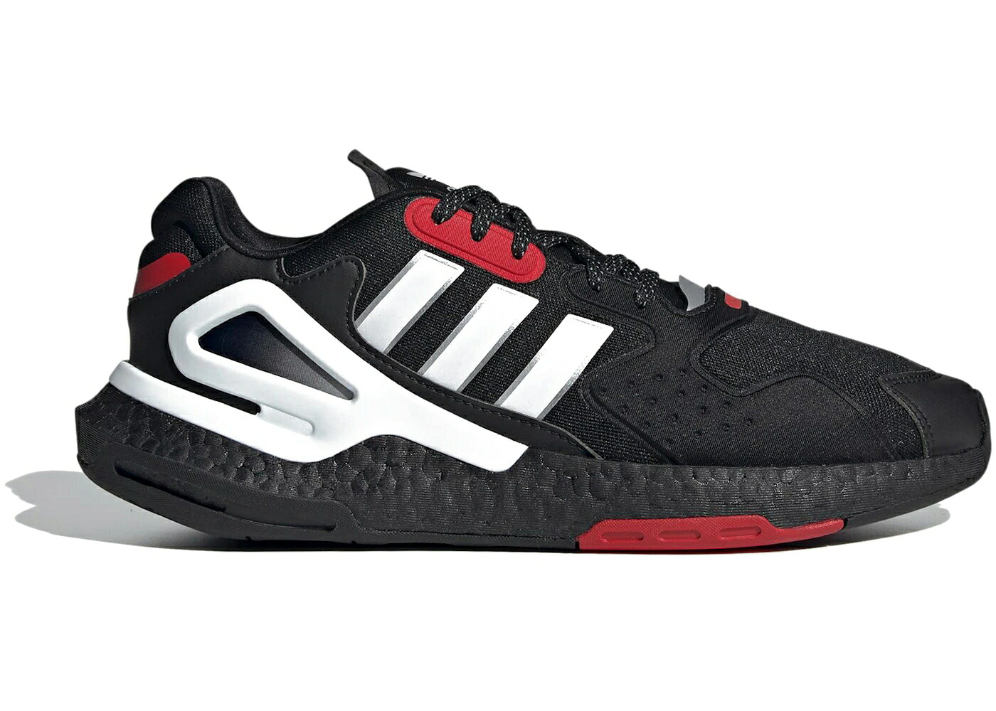 アディダス ジョガーパンツ 黒色 ブラック コア 白色 ホワイト スニーカー メンズ ADIDAS DAY JOGGER BLACK SCARLET / CORE BLACK FOOTWEAR WHITE