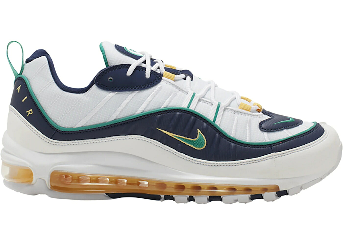 ナイキ マックス ダックス 白色 ホワイト 紺色 ネイビー ゴールド エアマックス スニーカー メンズ NIKE AIR MAX 98 MIGHTY DUCKS / WHITE MIDNIGHT NAVY TOPAZ GOLD