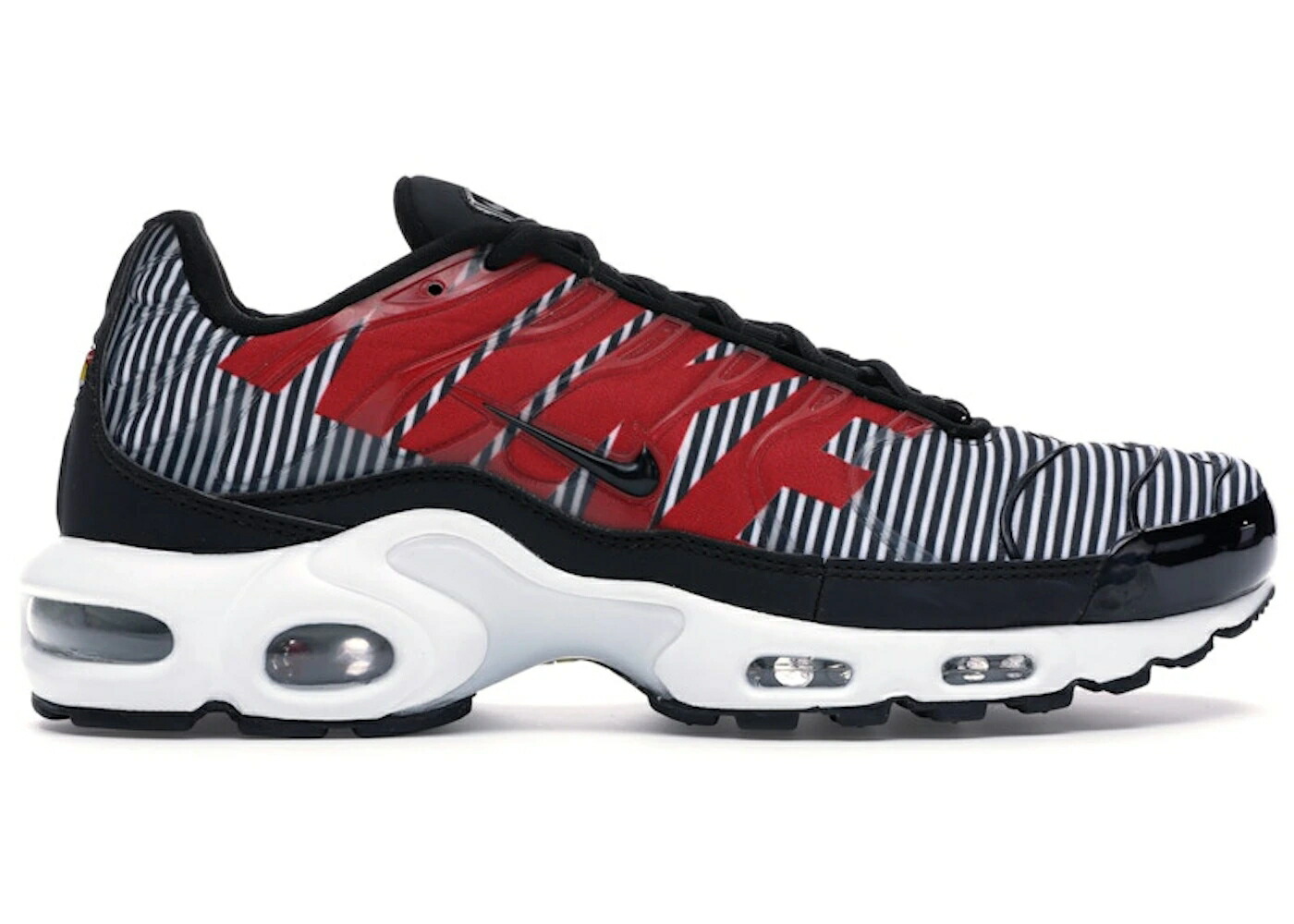 ナイキ マックス 黒色 ブラック 白色 ホワイト ピュア プラチナム エアマックスプラス スニーカー メンズ NIKE AIR MAX PLUS STRIPED BLACK WHITE / BLACK WHITE PURE PLATINUM