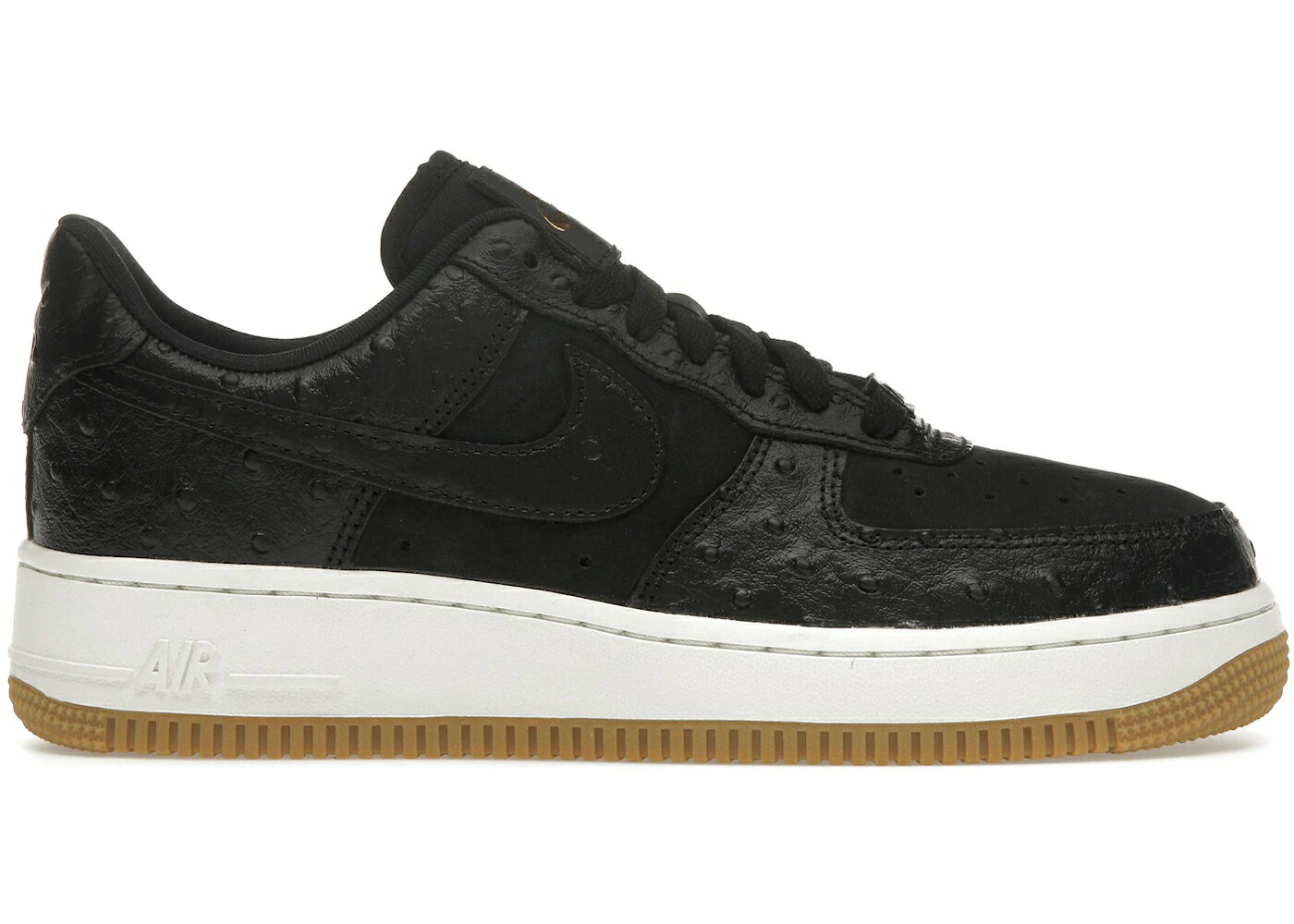 ナイキ 黒色 ブラック 茶色 ブラウン エアフォース '07 WOMEN'S スニーカー レディース NIKE AIR FORCE 1 LOW BLACK OSTRICH GUM (WOMEN'S) / BLACK SAIL GUM LIGHT BROWN