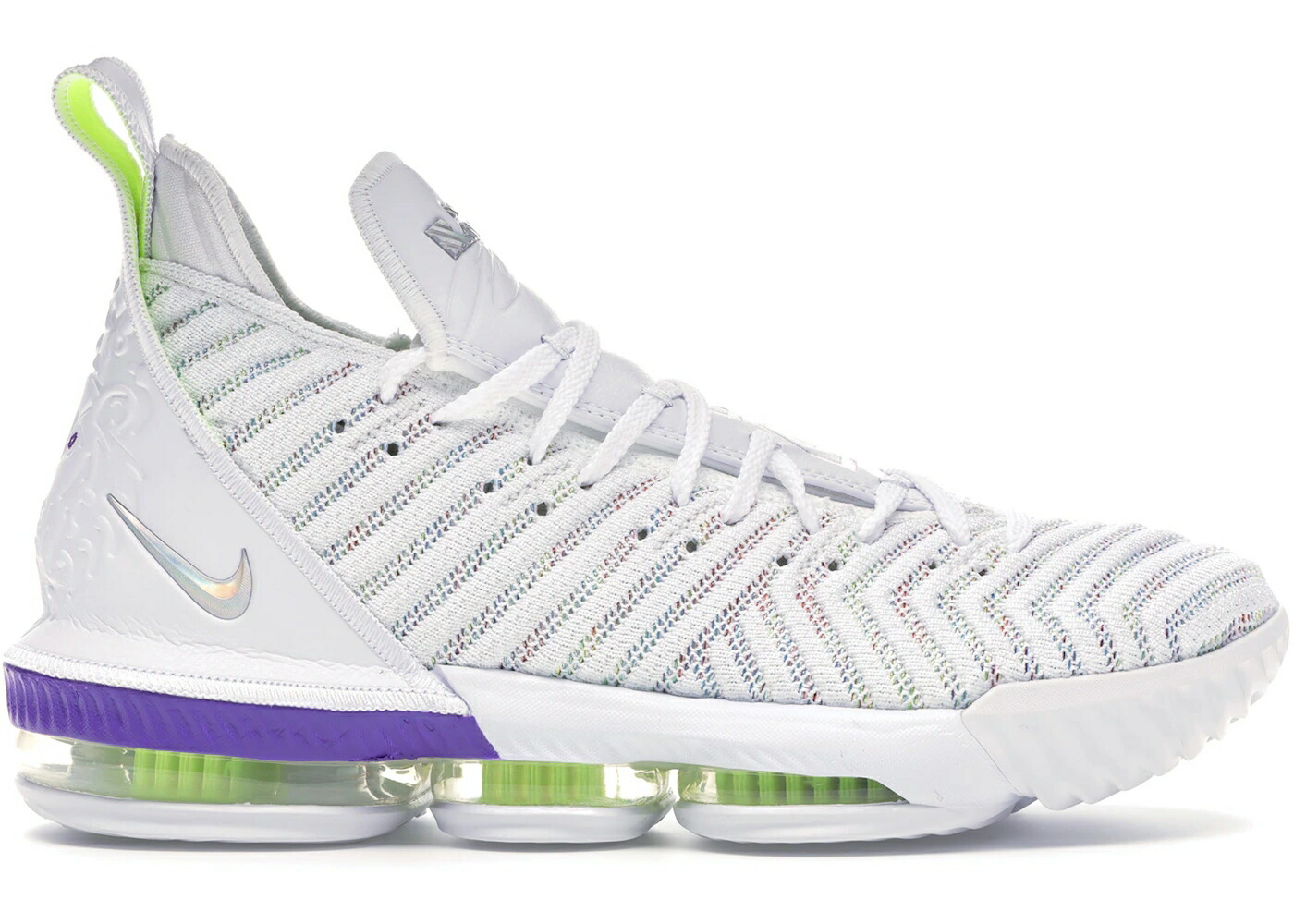 ナイキ レブロン 白色 ホワイト スニーカー メンズ NIKE LEBRON 16 BUZZ LIGHTYEAR / WHITE MULTI COLOR HYPER GRAPE