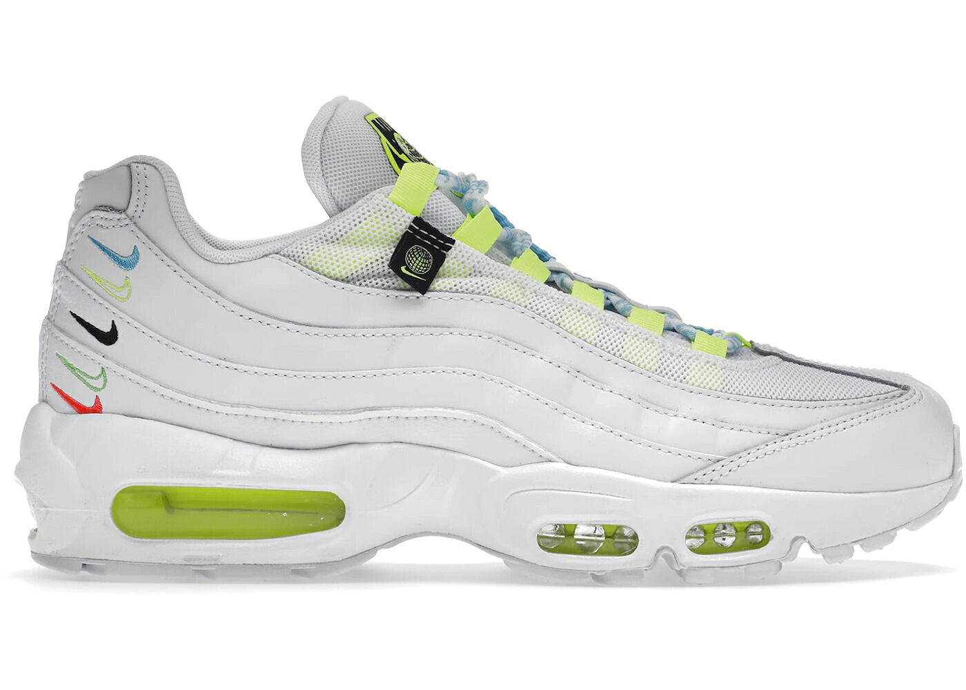 ナイキ マックス 白いこと 白いこと 青味 青み エア湖マックス WOMEN\u0027S スニーカー レディース NIKE AIR MAX 95 WORLDWIDE WHITE (WOMEN\u0027S) / WHITE WHITE VOLT BLUE FURY