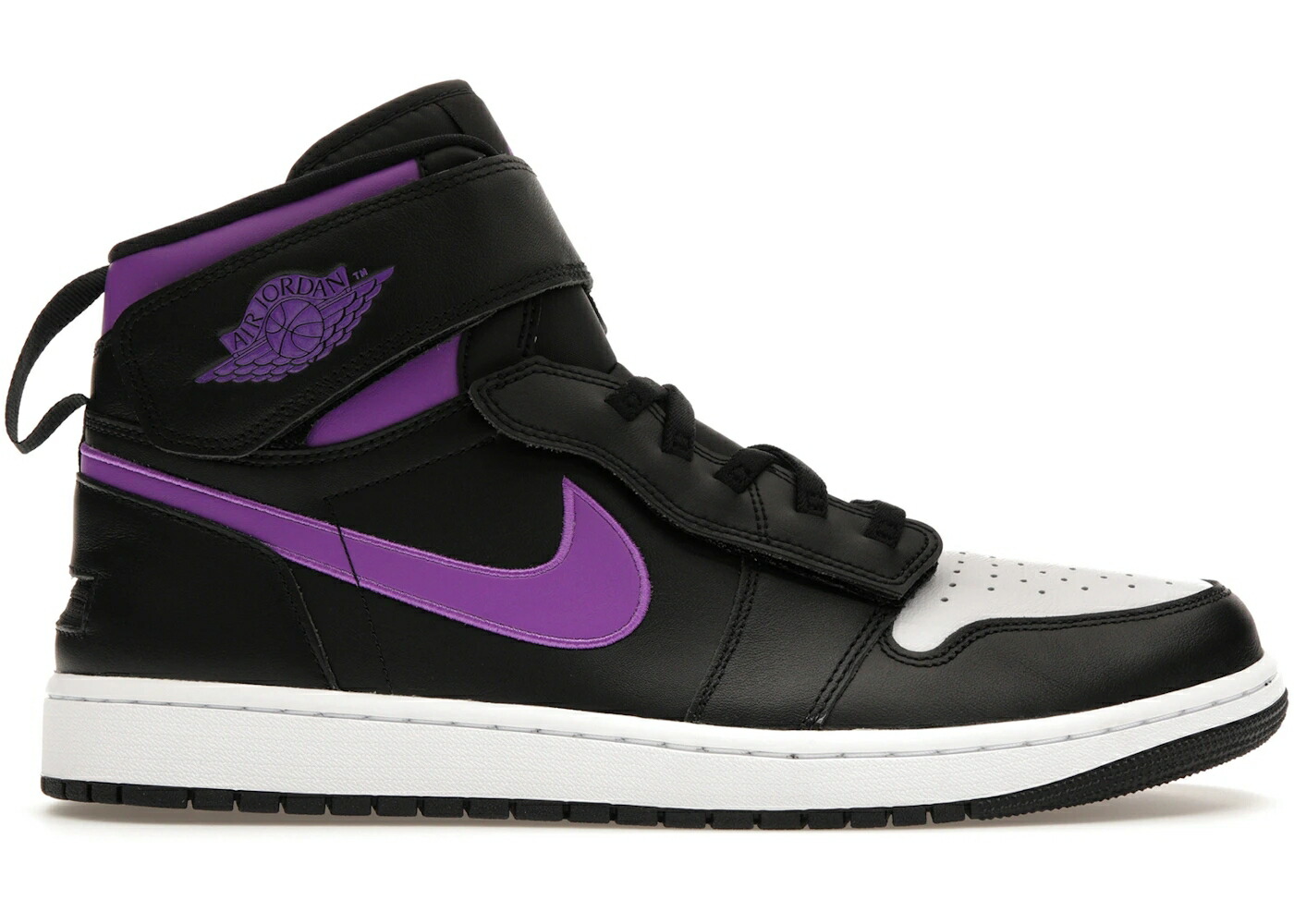 ナイキ ジョーダン ハイ 黒色 ブラック 紫 バイオレット 白色 ホワイト スニーカー メンズ JORDAN 1 HIGH FLYEASE BLACK BRIGHT VIOLET / BLACK BRIGHT VIOLET WHITE