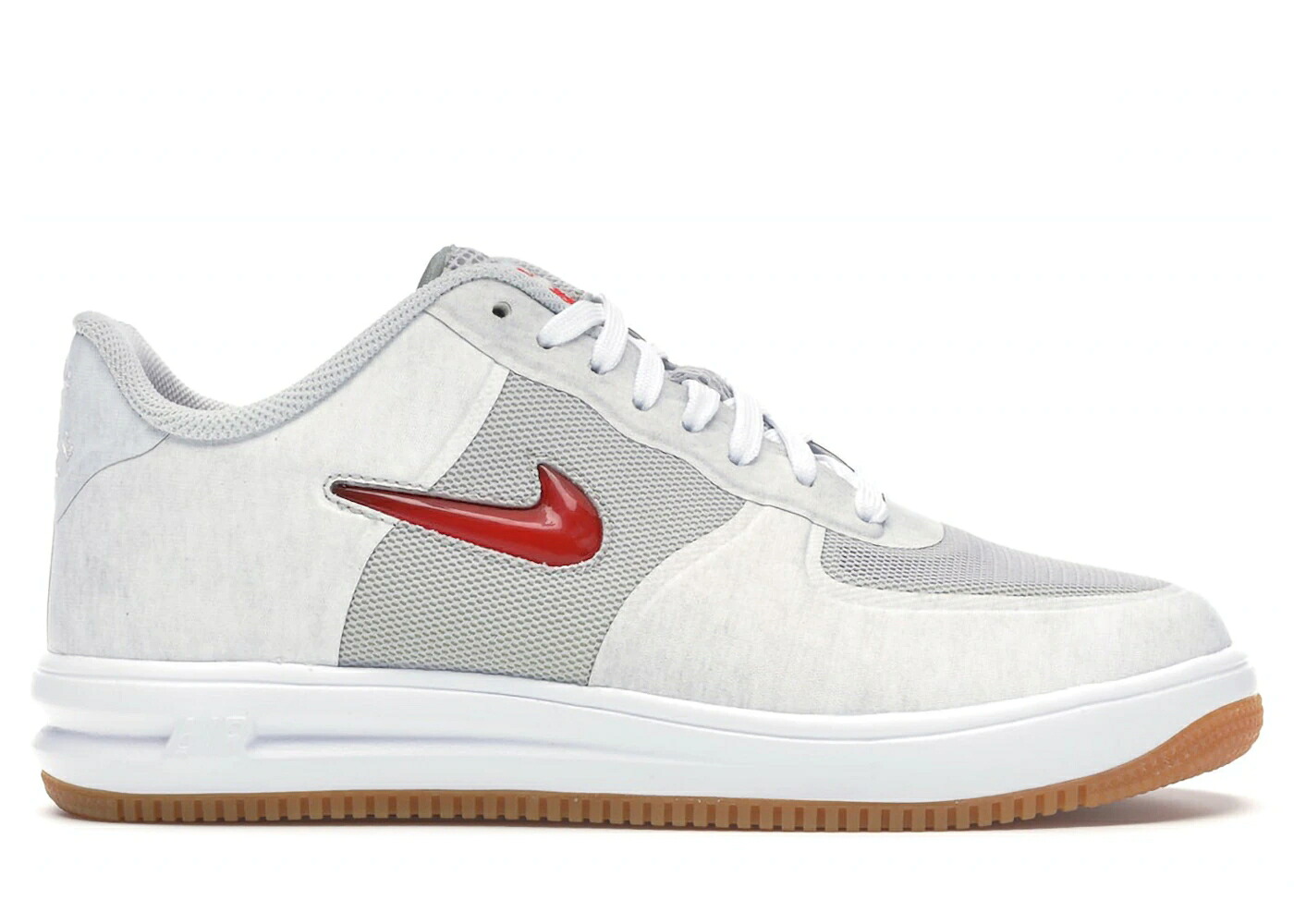 ナイキ ルーナー ルナー クロット 薄墨色 薄墨色 赤 赤いこと 競り合い スニーカー メンズ NIKE LUNAR FORCE 1 LOW CLOT FUSE (SPECIAL BOX) / NEUTRAL GREY UNIVERSITY RED GAME