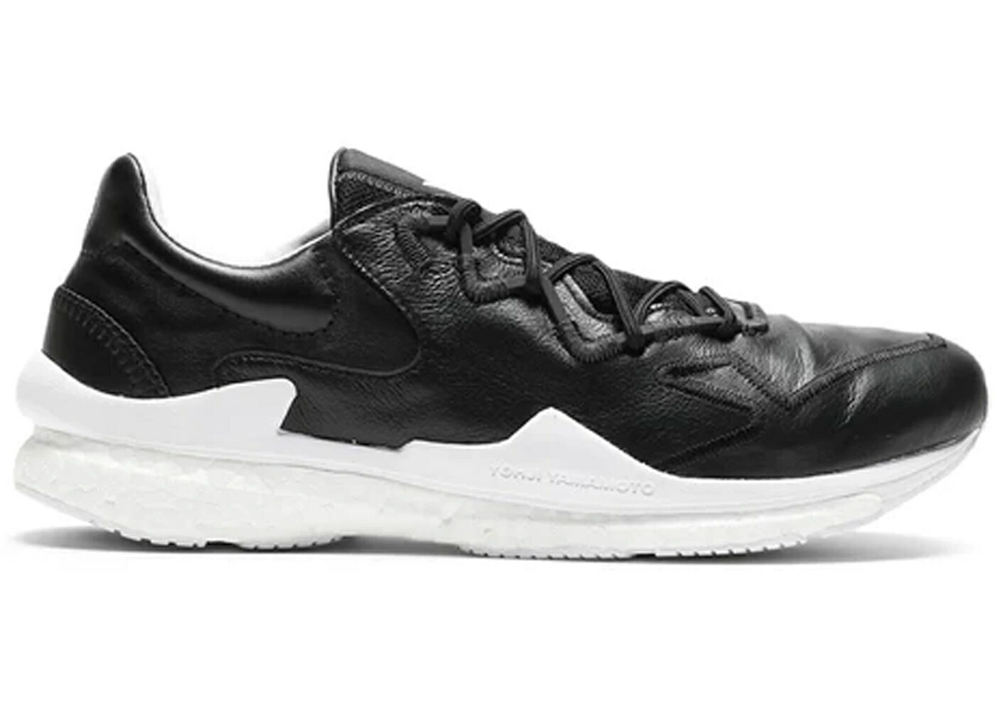 アディダス アディゼロ レザー 黒色 ブラック 白色 ホワイト スニーカー メンズ ADIDAS Y-3 ADIZERO RUNNER LEATHER BLACK WHITE / BLACK BLACK FOOTWEAR WHITE