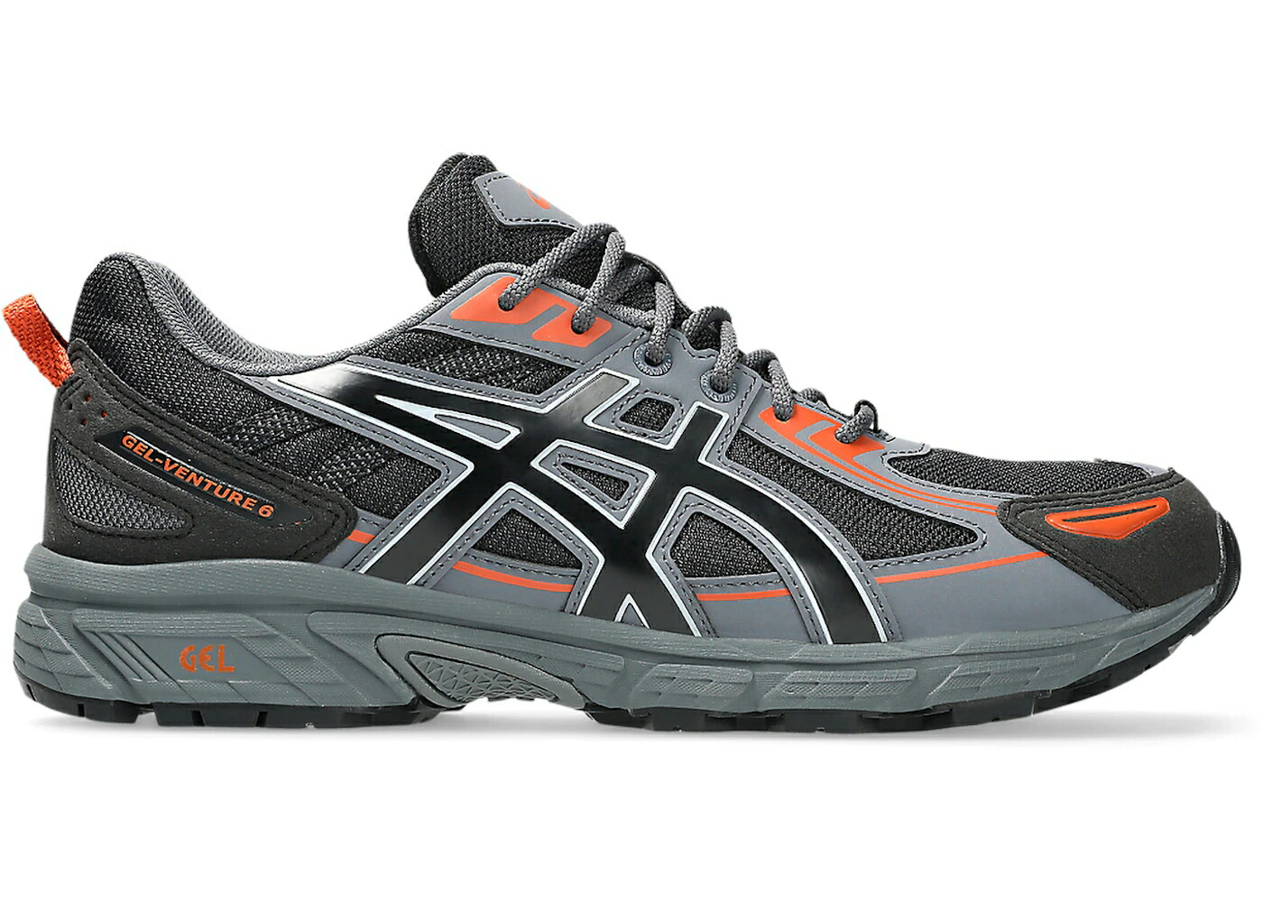 アシックス 黒色 ブラック 橙 オレンジ スニーカー メンズ ASICS GEL-VENTURE 6 BLACK ORANGE MANTLE / BLACK ORANGE MANTLE