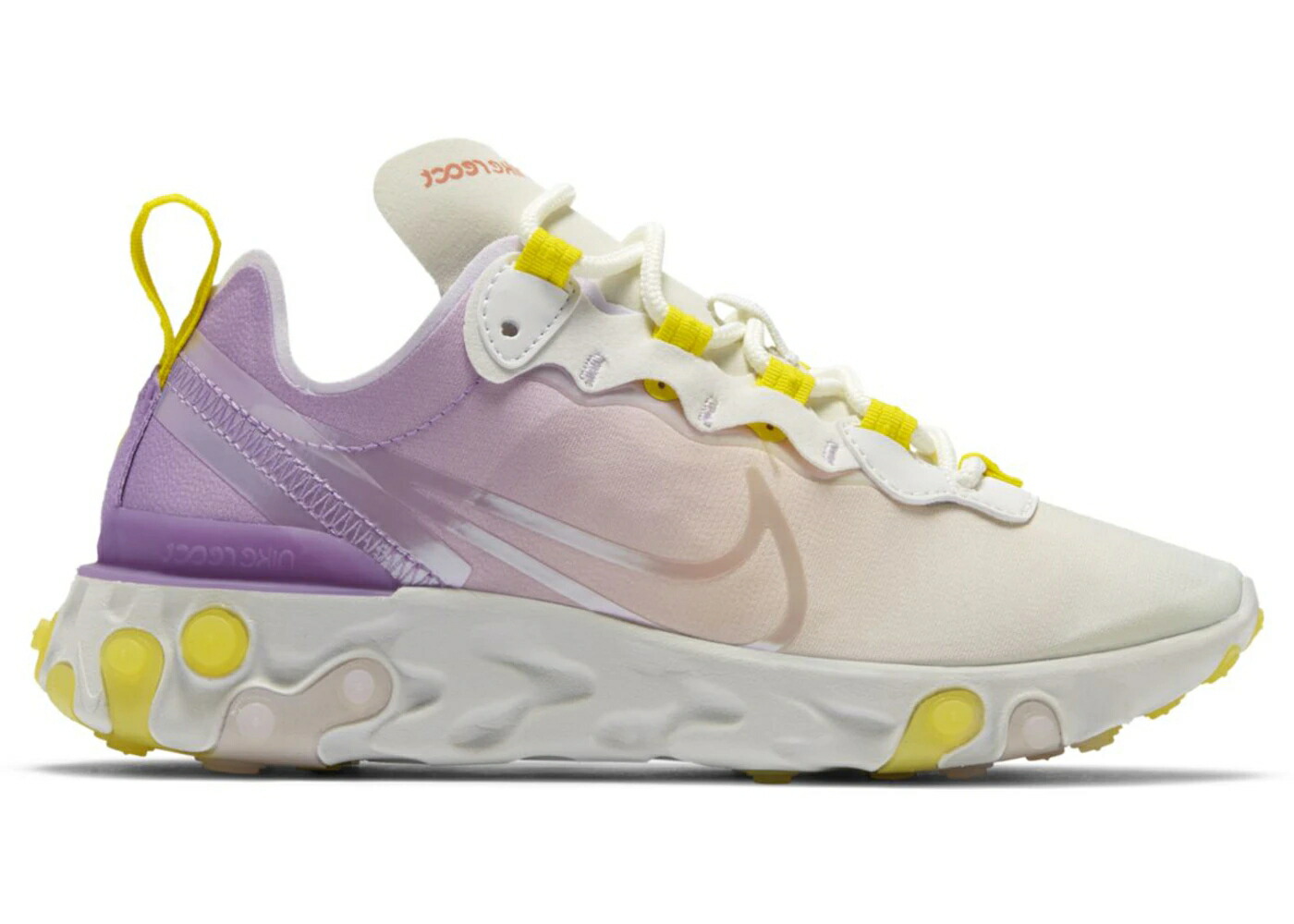 ナイキ リアクト エレメント 紫 バイオレット 白色 ホワイト WOMEN スニーカー レディース NIKE REACT ELEMENT 55 VIOLET STAR (WOMEN) / MULTI COLOR WHITE SUMMIT WHITE