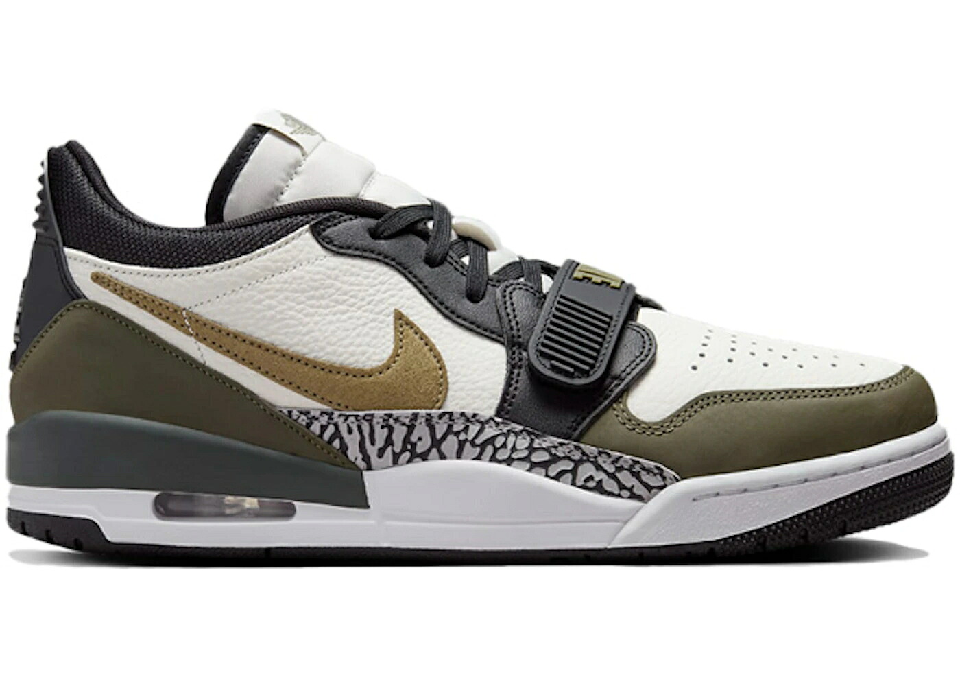 ナイキ ジョーダン レガシー 黒いこと 黒いこと オリーブ 薄墨色 薄墨色 スニーカー メンズ JORDAN LEGACY 312 LOW SAIL BLACK MEDIUM OLIVE / SAIL BLACK WOLF GREY MEDIUM
