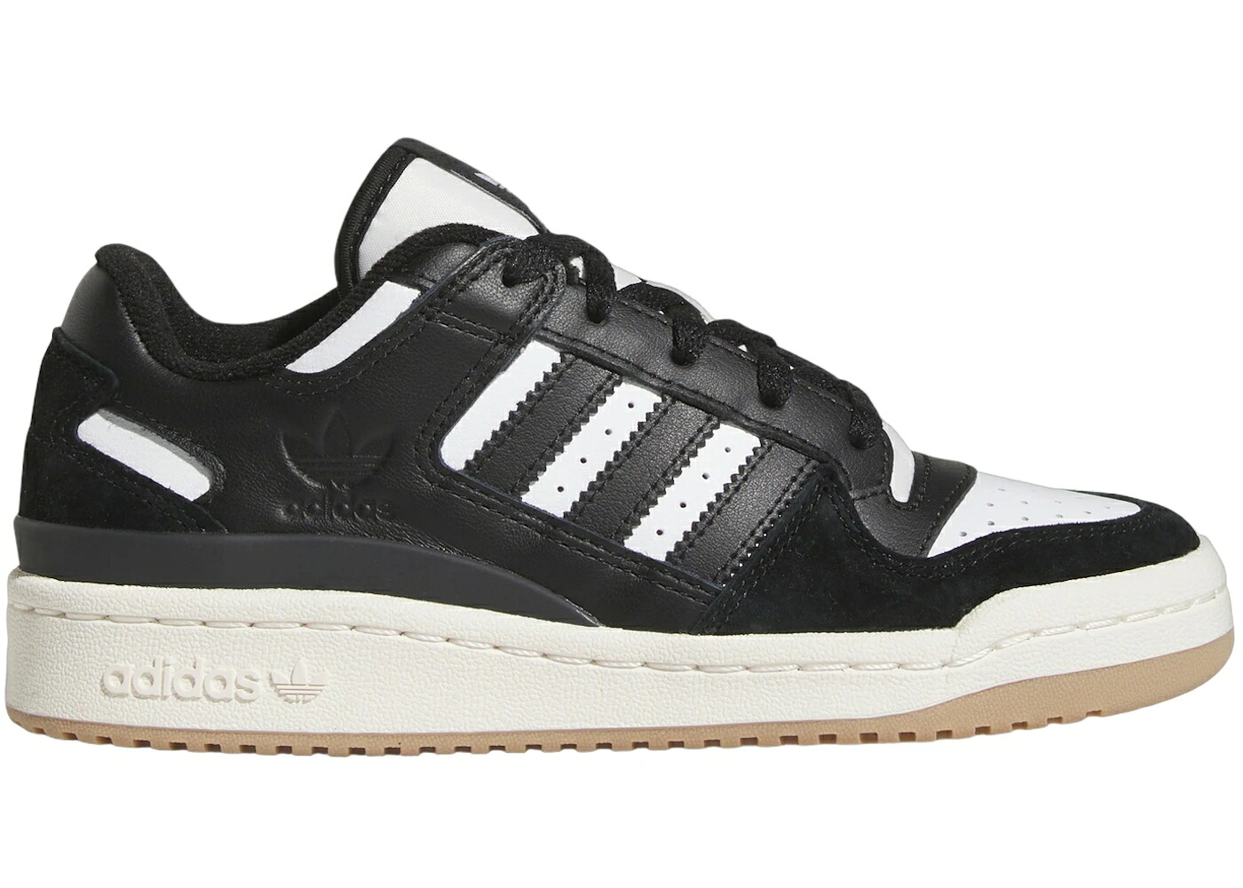 アディダス フォーラム コア 黒色 ブラック 白色 ホワイト クリーム ジュニア キッズ ADIDAS FORUM LOW CORE BLACK CLOUD WHITE CREAM (GS) / CORE BLACK CLOUD WHITE CREAM ベビー マタニティ スニーカー