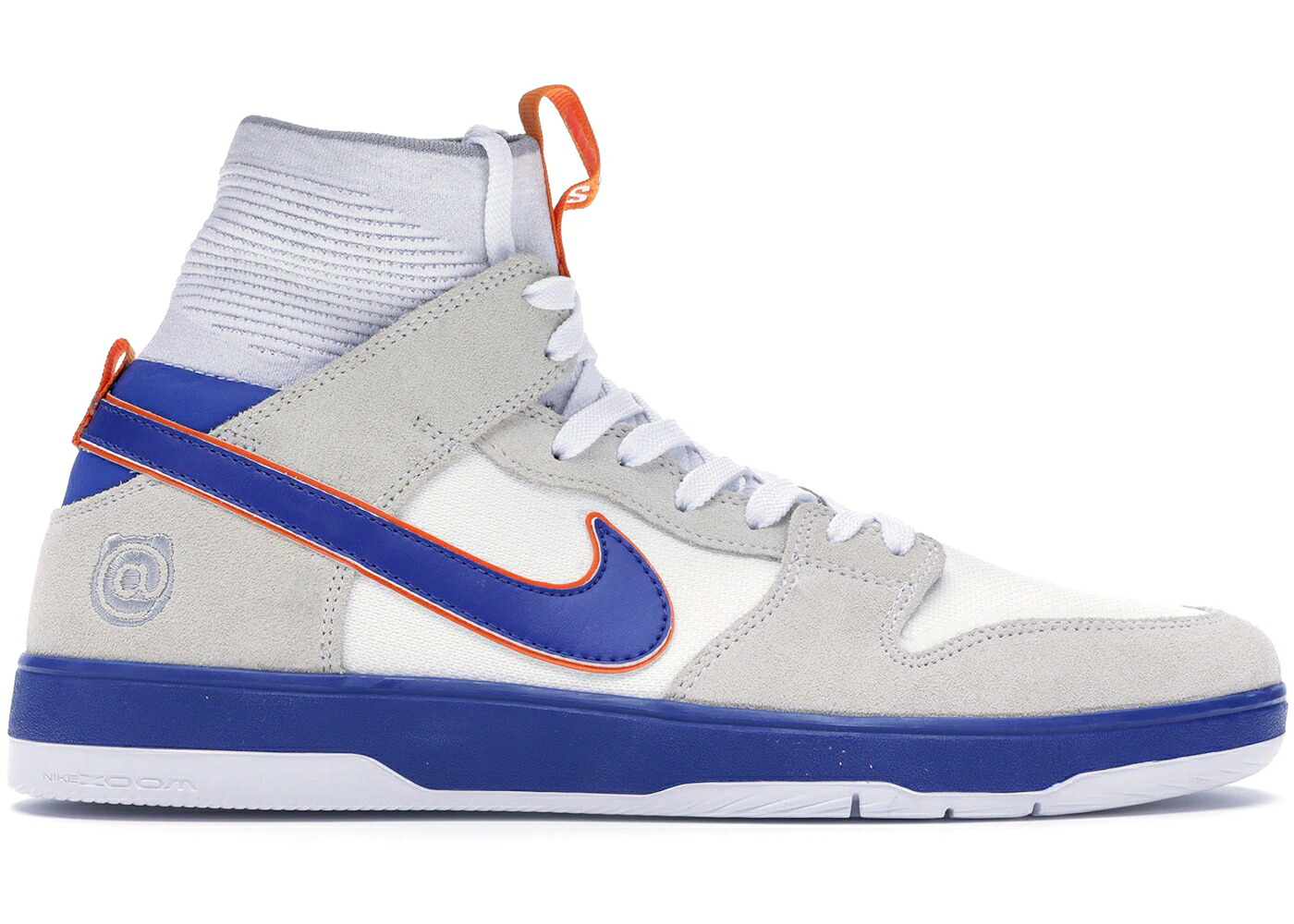 ナイキ エスビー ダンク ハイ エリート 白色 ホワイト カレッジ 青色 ブルー ゴールド ダンクハイ スニーカー メンズ NIKE SB DUNK HIGH ELITE MEDICOM (2018) / WHITE COLLEGE BLUE WHITE GOLD