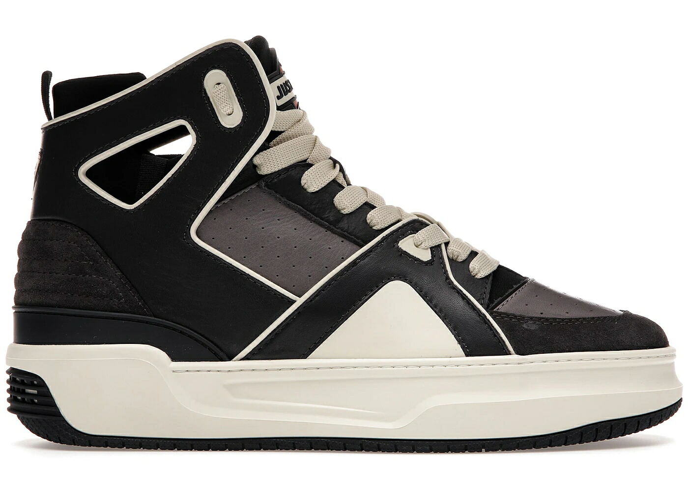 籠球 黒いこと 黒いこと 皮膚軟化剤 スニーカー メンズ JUST DON JUST DON BASKETBALL COURTSIDE HI BLACK / BLACK CREAM
