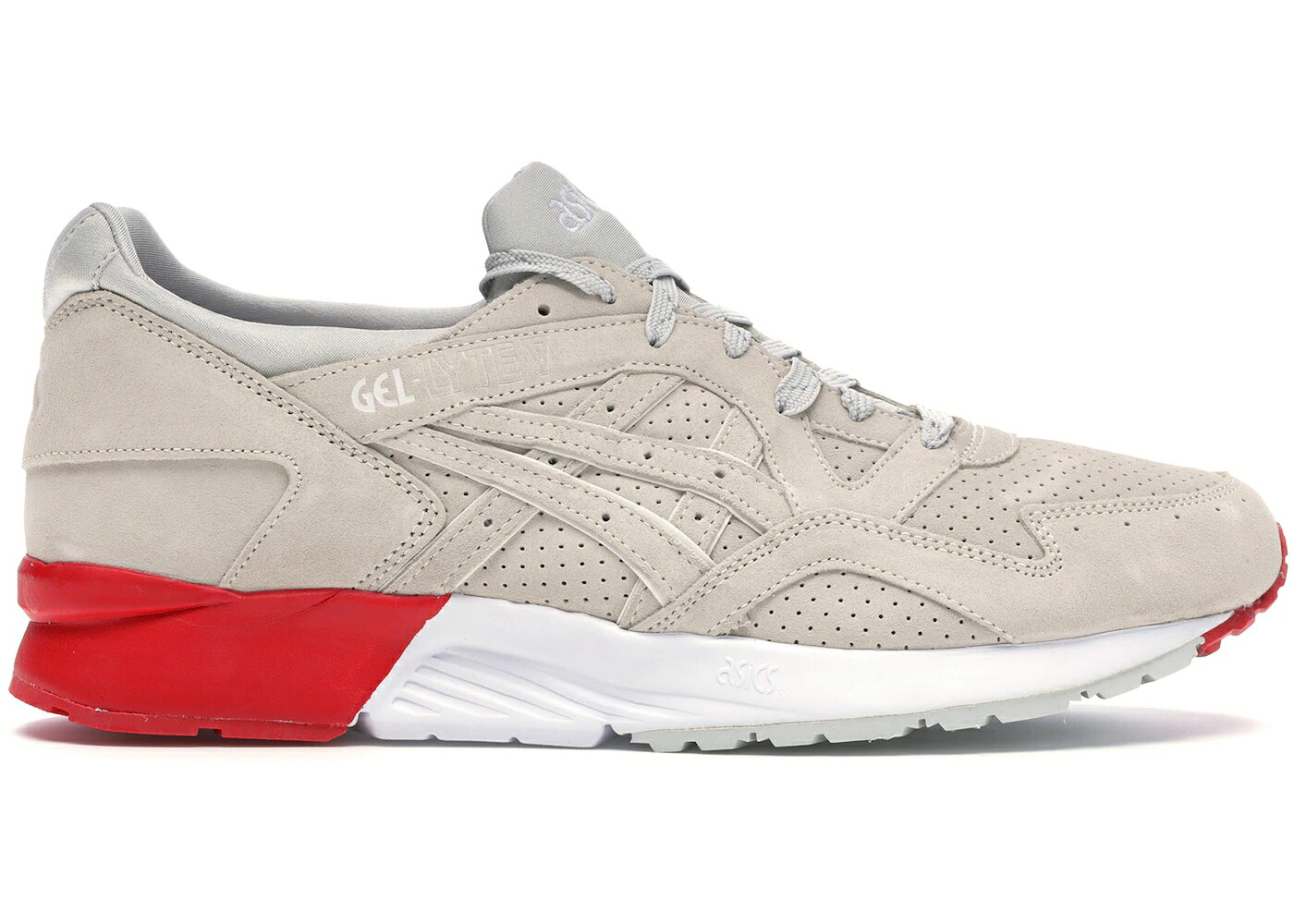 アシックス ゲルライト 灰色 グレー 白色 ホワイト 赤 レッド スニーカー メンズ ASICS GEL-LYTE V CONCEPTS 8-BALL / GREY WHITE RED