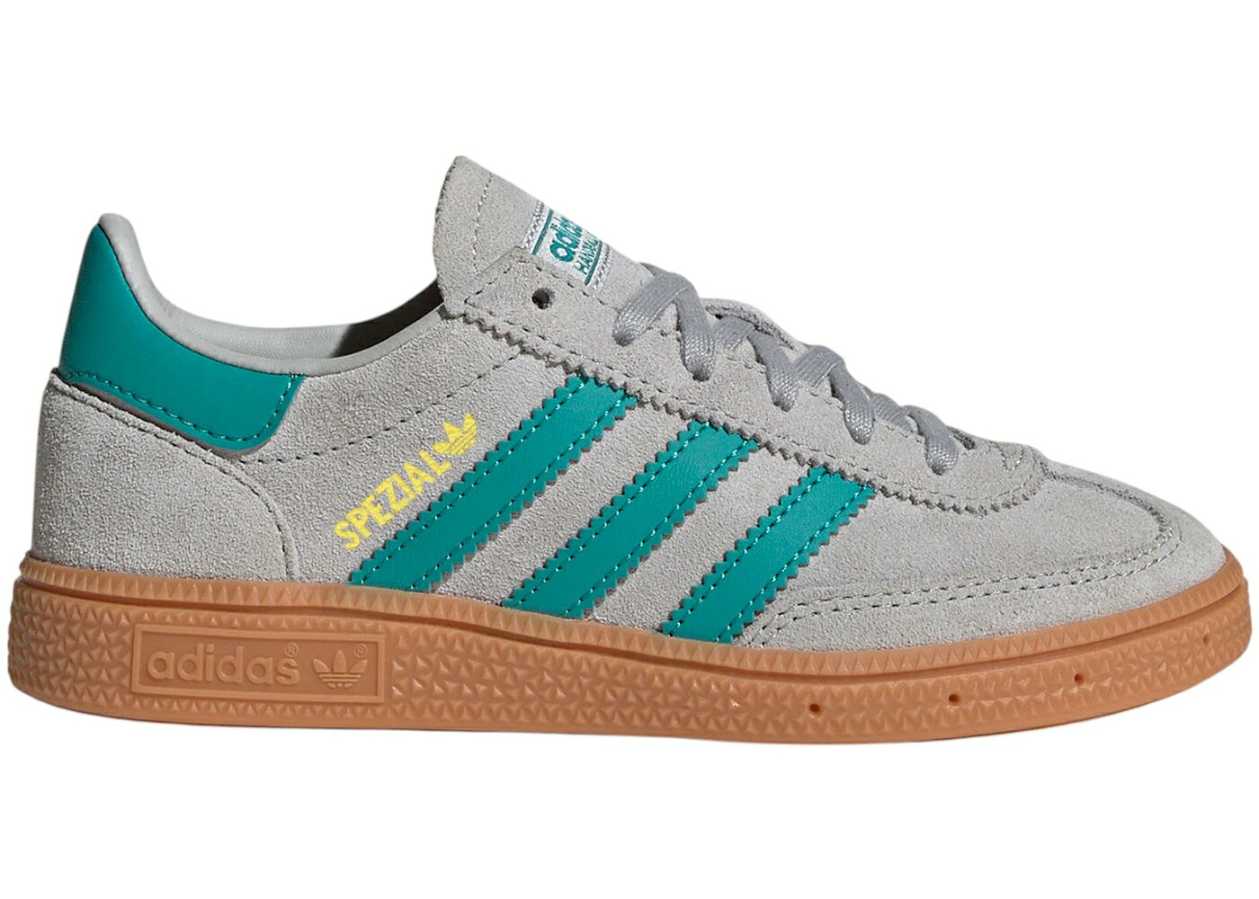 アディダス ハンドボール スペシアル 灰色 グレー ピュア ジュニア キッズ ADIDAS HANDBALL SPEZIAL GREY TWO PURE TEAL GUM (PS) / GREY TWO PURE TEAL GUM ベビー マタニティ スニーカー｜スニケス 27,625円