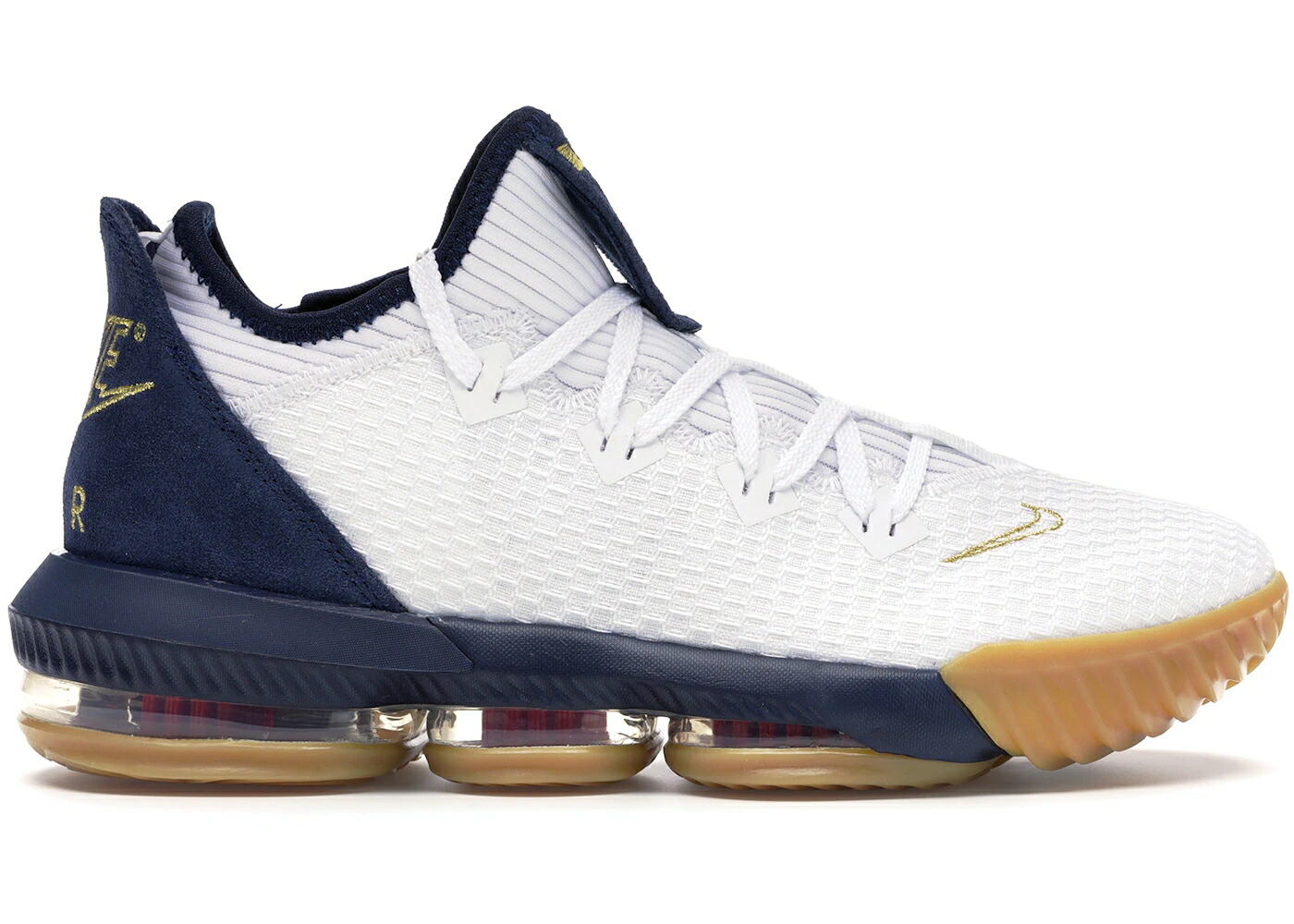 ナイキ レブロン 国際オリンピック競技大会 白いこと 白いこと ゴールド スニーカー メンズ NIKE LEBRON 16 LOW OLYMPIC / WHITE METALLIC GOLD MIDNIGHT