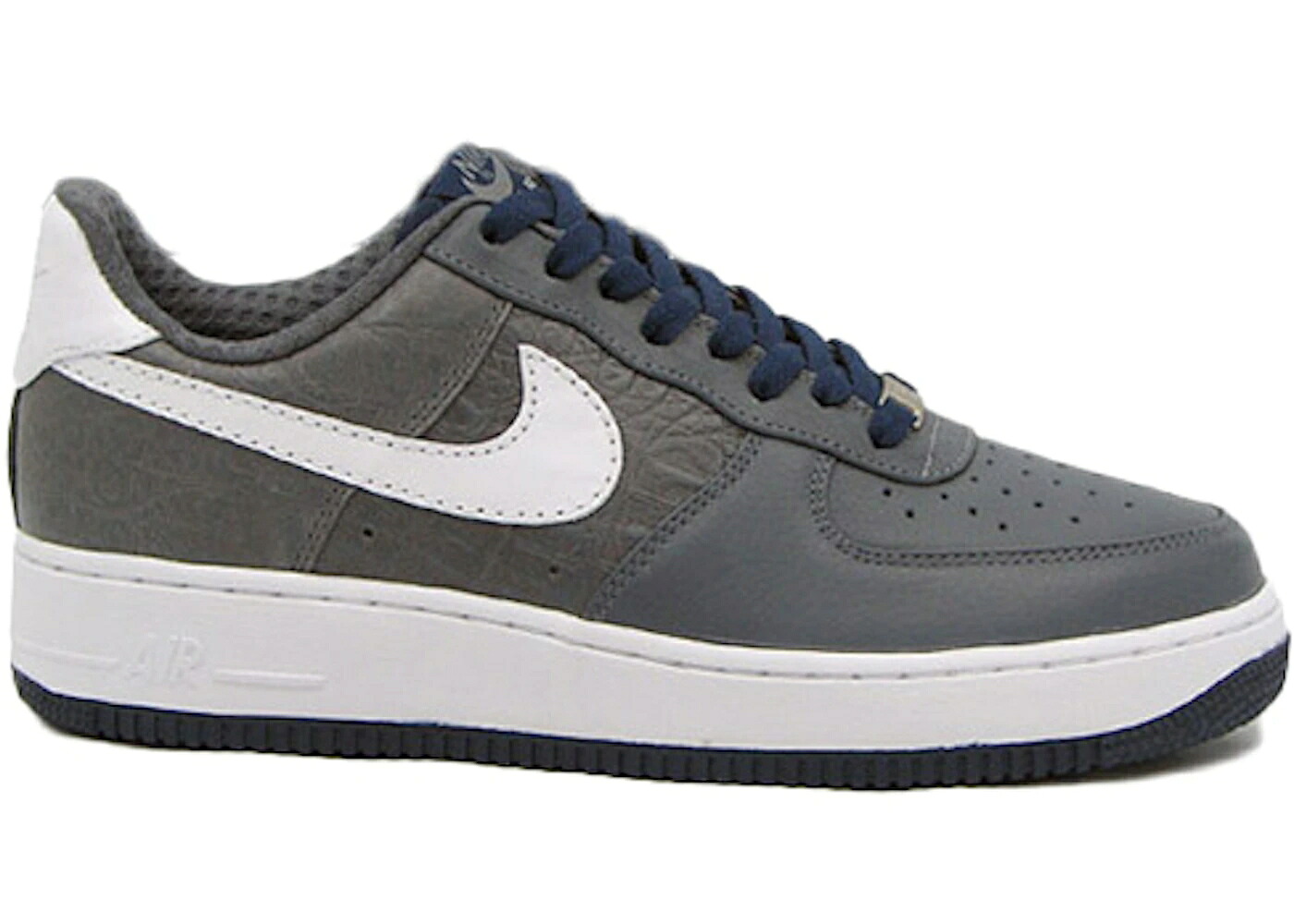 ナイキ プレミアム 灰色 グレー 紺色 ネイビー エアフォース スニーカー メンズ NIKE AIR FORCE 1 LOW PREMIUM GREY NAVY CROC / GREY NAVY