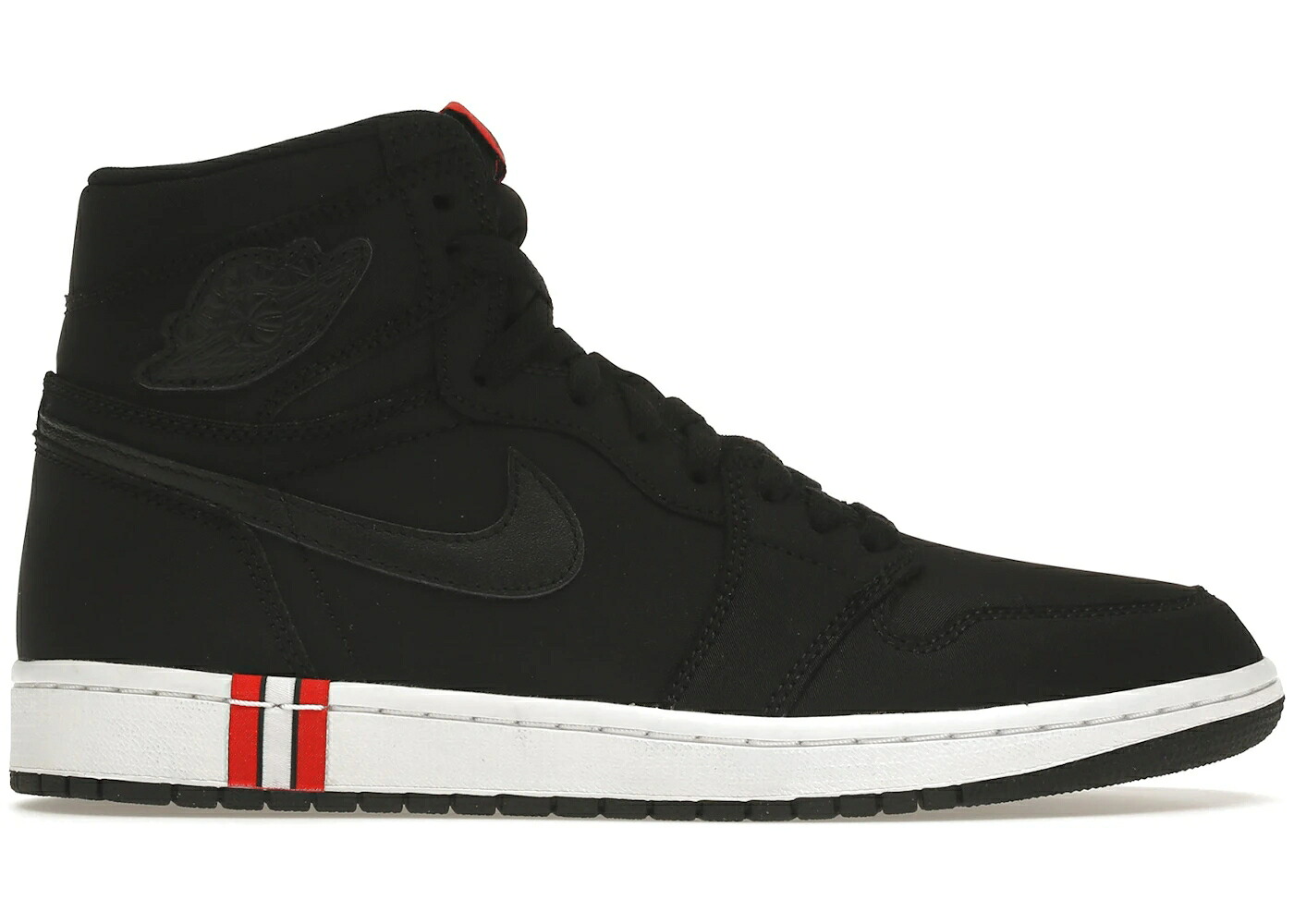 ナイキ ジョーダン ハイ 黒色 ブラック 白色 ホワイト 赤 レッド スニーカー メンズ JORDAN 1 RETRO HIGH PARIS SAINT-GERMAIN (FRIENDS AND FAMILY) / BLACK BLACK WHITE CHALLENGE RED