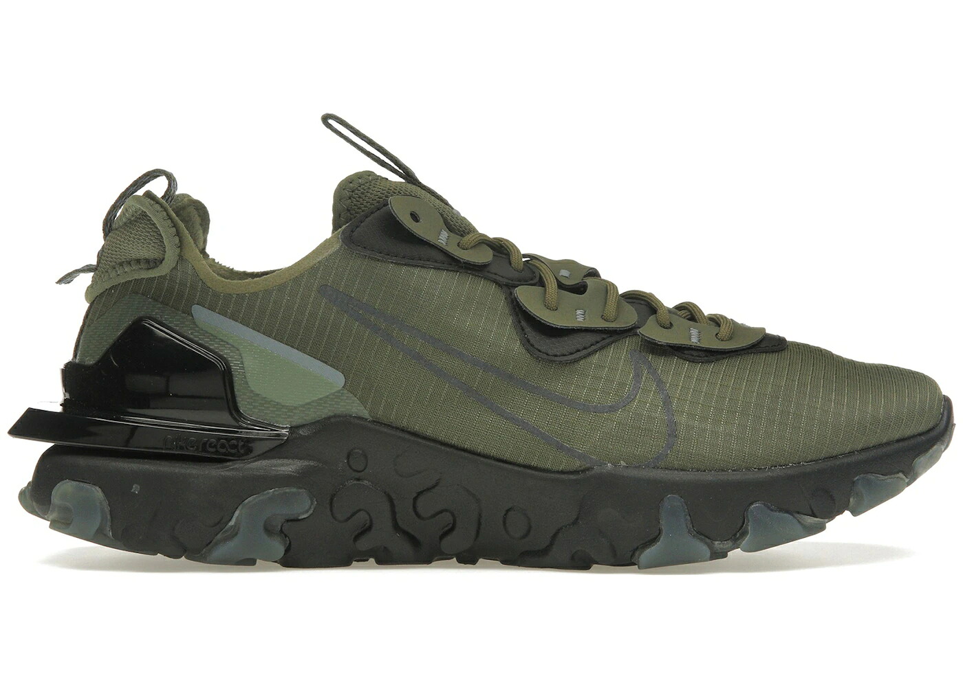 ナイキ リアクト オリーブ クール 灰色 グレー 黒色 ブラック スニーカー メンズ NIKE REACT VISION MEDIUM OLIVE COOL GREY / MEDIUM OLIVE COOL GREY BLACK