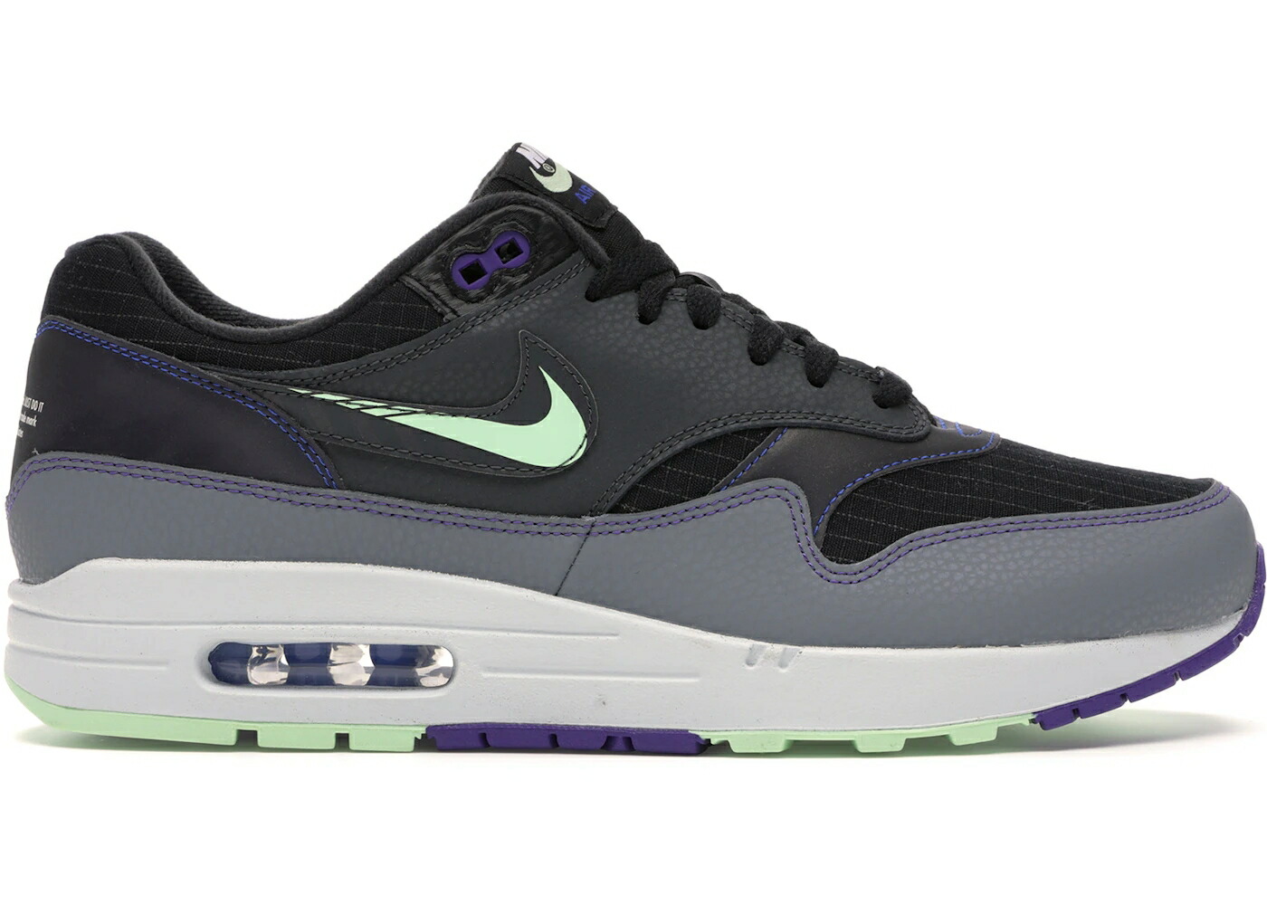 ナイキ マックス スウッシュ スウォッシュ 黒色 ブラック 青色 ブルー エアマックス スニーカー メンズ NIKE AIR MAX 1 FUTURE SWOOSH PACK / BLACK VOLT BLUE