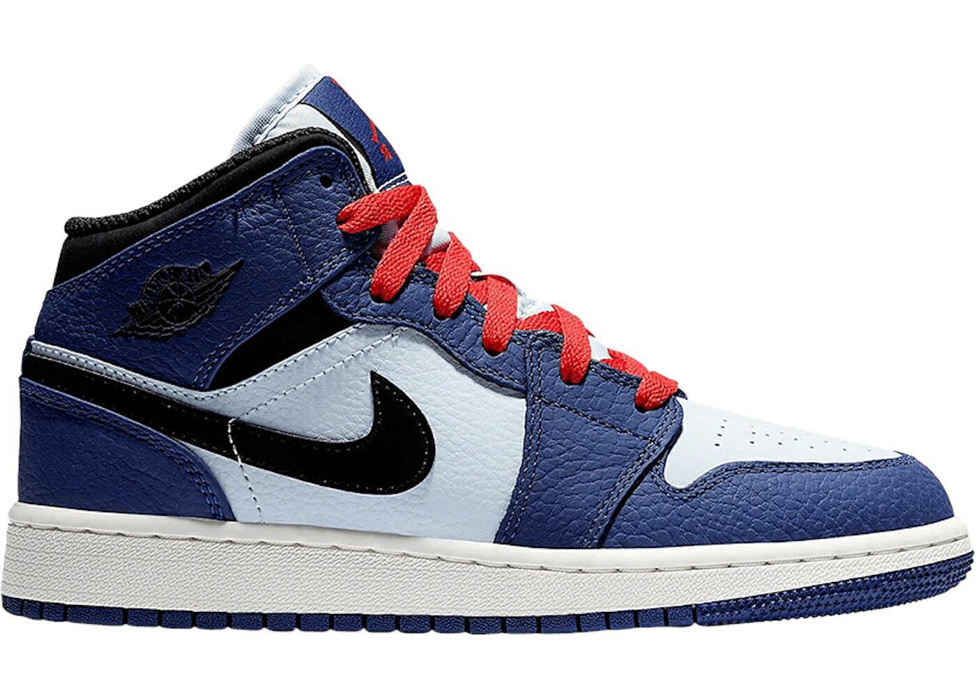 ナイキ ジョーダン ミッド ディープ 青碧 青色 黒いこと 黒いこと 御坊っちゃん キッズ JORDAN 1 MID SE DEEP ROYAL (GS) / DEEP ROYAL BLUE BLACK もの言う花 マタニティ スニーカー 靴-スニーカー
