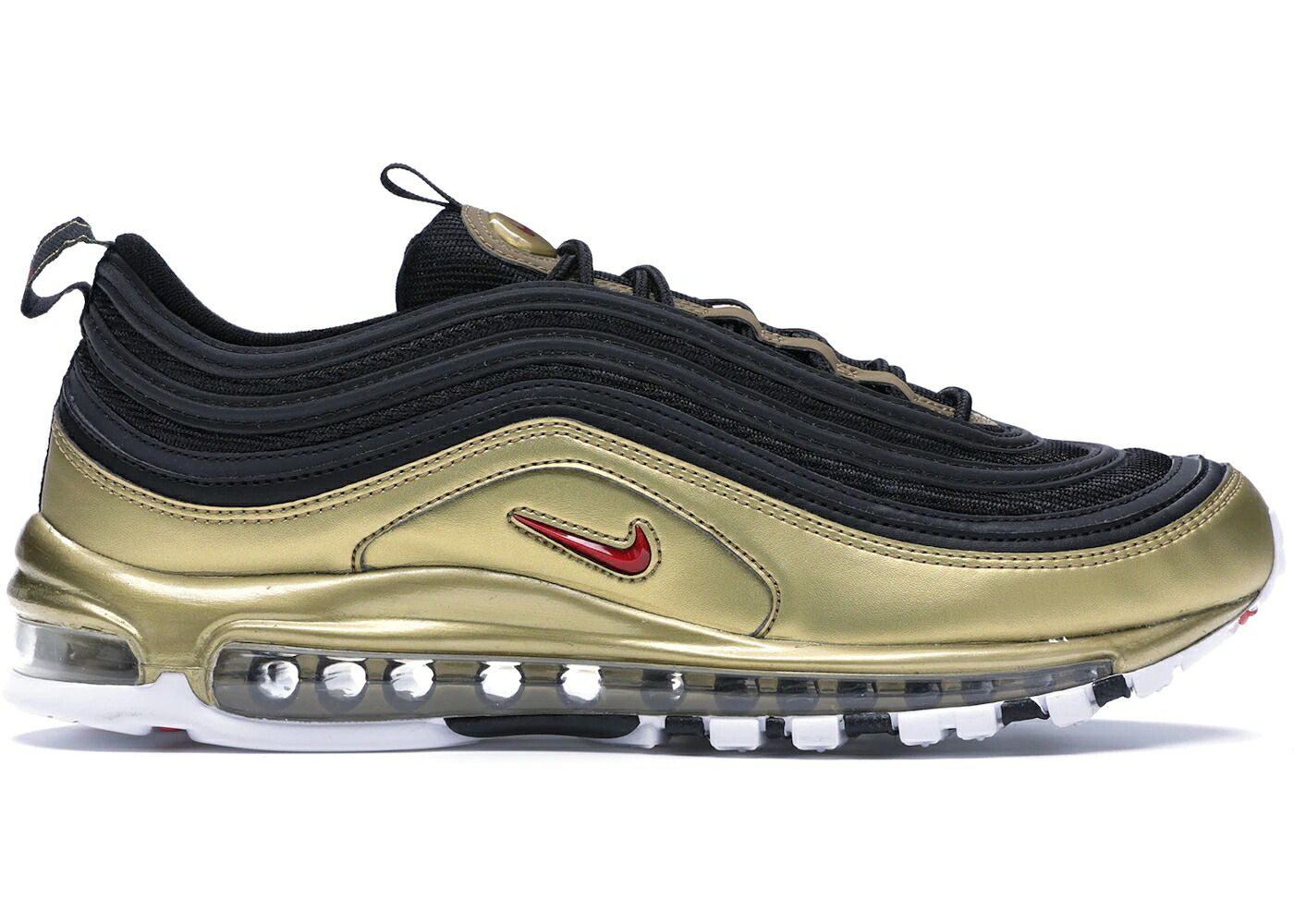ナイキ マックス 黒いこと 黒いこと ゴールド 赤 赤いこと エア湖マックス スニーカー メンズ NIKE AIR MAX 97 BLACK METALLIC GOLD / BLACK VARSITY RED METALLIC GOLD