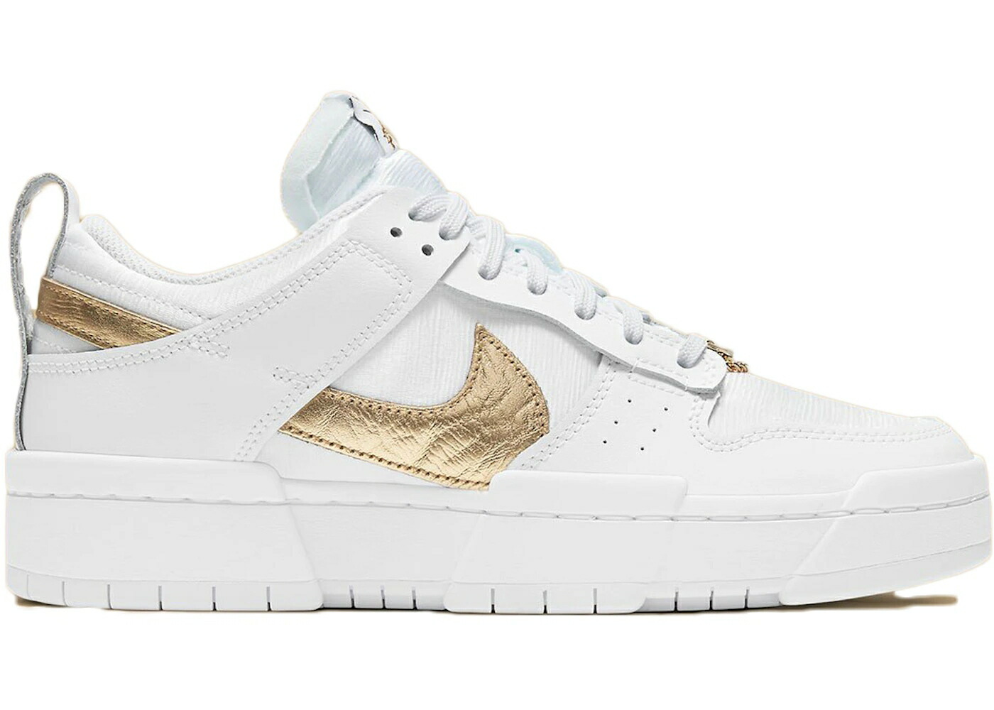 ナイキ ダンク 白いこと 白いこと ゴールド ダンクロー WOMEN\u0027S スニーカー レディース NIKE DUNK LOW DISRUPT WHITE METALLIC GOLD (WOMEN\u0027S) / WHITE WHITE METALLIC GOLD