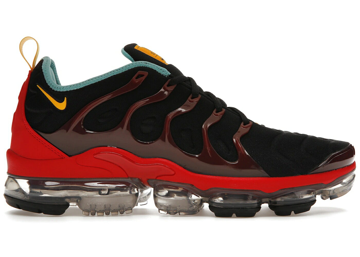 ナイキ 黒色 ブラック ゴールド エアヴェイパーマックス スニーカー メンズ NIKE AIR VAPORMAX PLUS FULL SPEC STAINED GLASS / BLACK UNIVERSITY GOLD UNIVERSITY