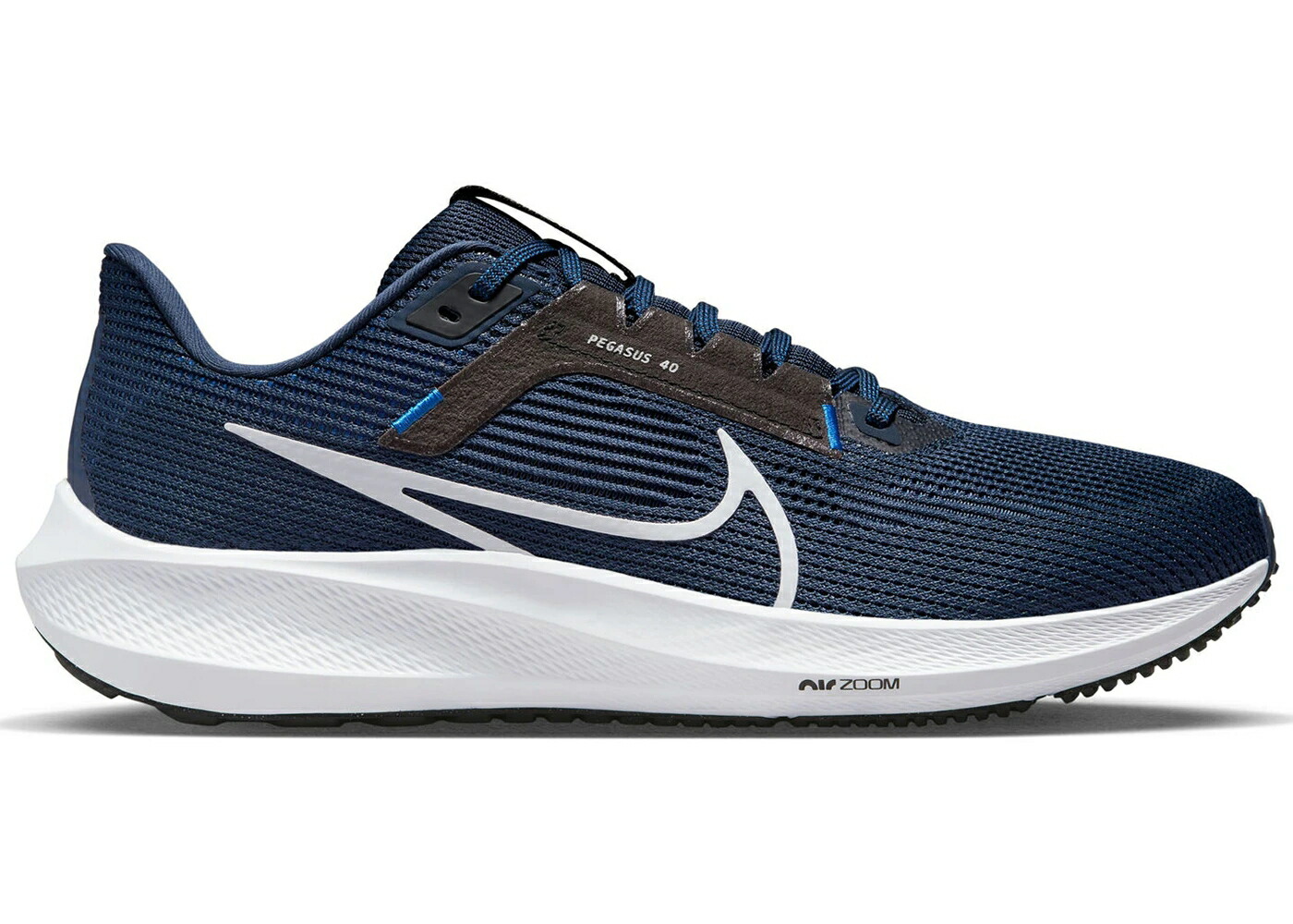 ナイキ ズーム ペガサス 紺色 ネイビー 黒色 ブラック 青色 ブルー ズームペガサス スニーカー メンズ NIKE AIR ZOOM PEGASUS 40 MIDNIGHT NAVY BLACK / MIDNIGHT NAVY BLACK RACER BLUE