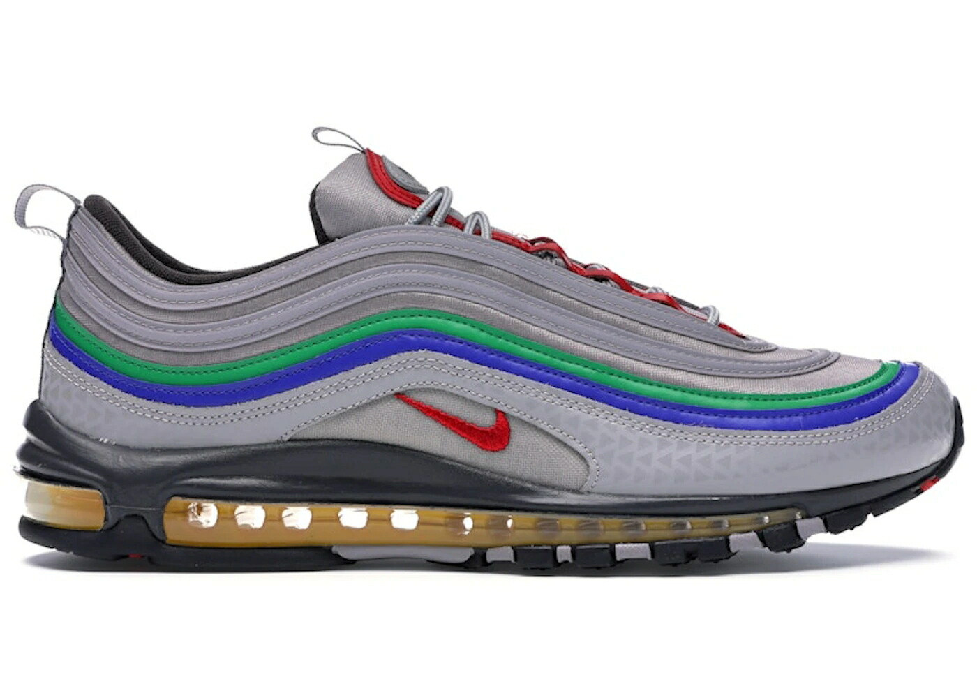 ナイキ マックス 薄墨色 薄墨色 赤 赤いこと エア湖マックス スニーカー メンズ NIKE AIR MAX 97 NINTENDO 64 / ATMOSPHERE GREY HABANERO RED