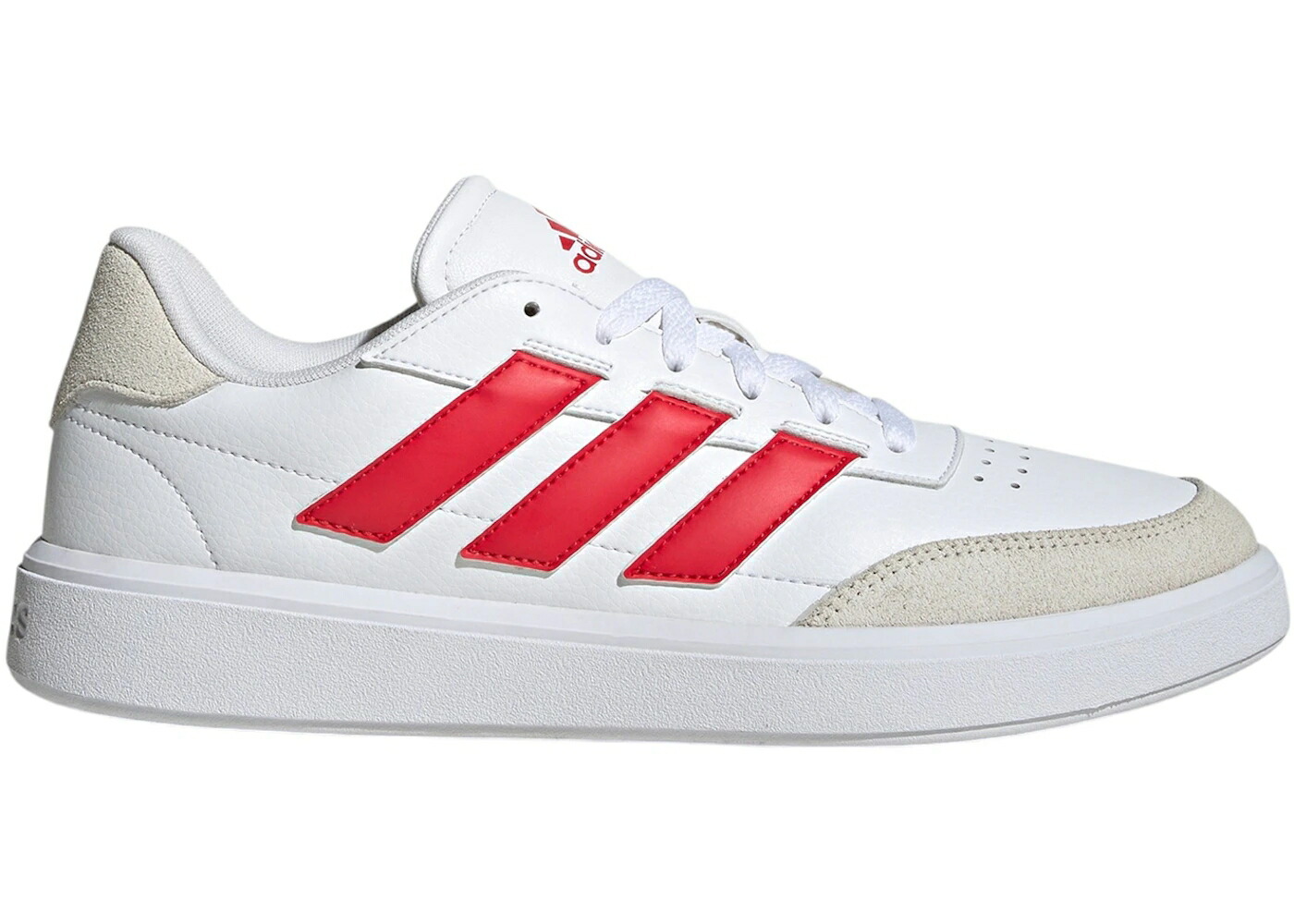 アディダス 白色 ホワイト ピュア スニーカー メンズ ADIDAS COURTBLOCK CLOUD WHITE PURE RUBY OFF / CLOUD WHITE PURE RUBY OFF WHITE