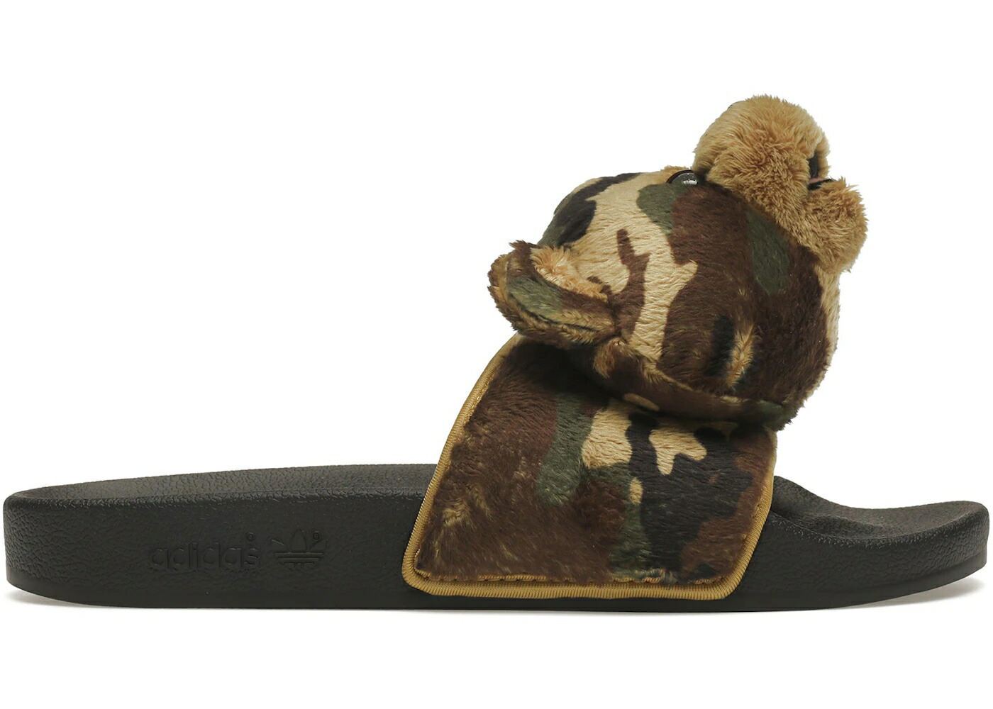 アディダス アディレッタ ジェレミー カモ柄 コア 黒色 ブラック スニーカー メンズ ADIDAS JS ADILETTE JEREMY SCOTT TEDDY CAMO / CORE BLACK CORE BLACK CORE BLACK