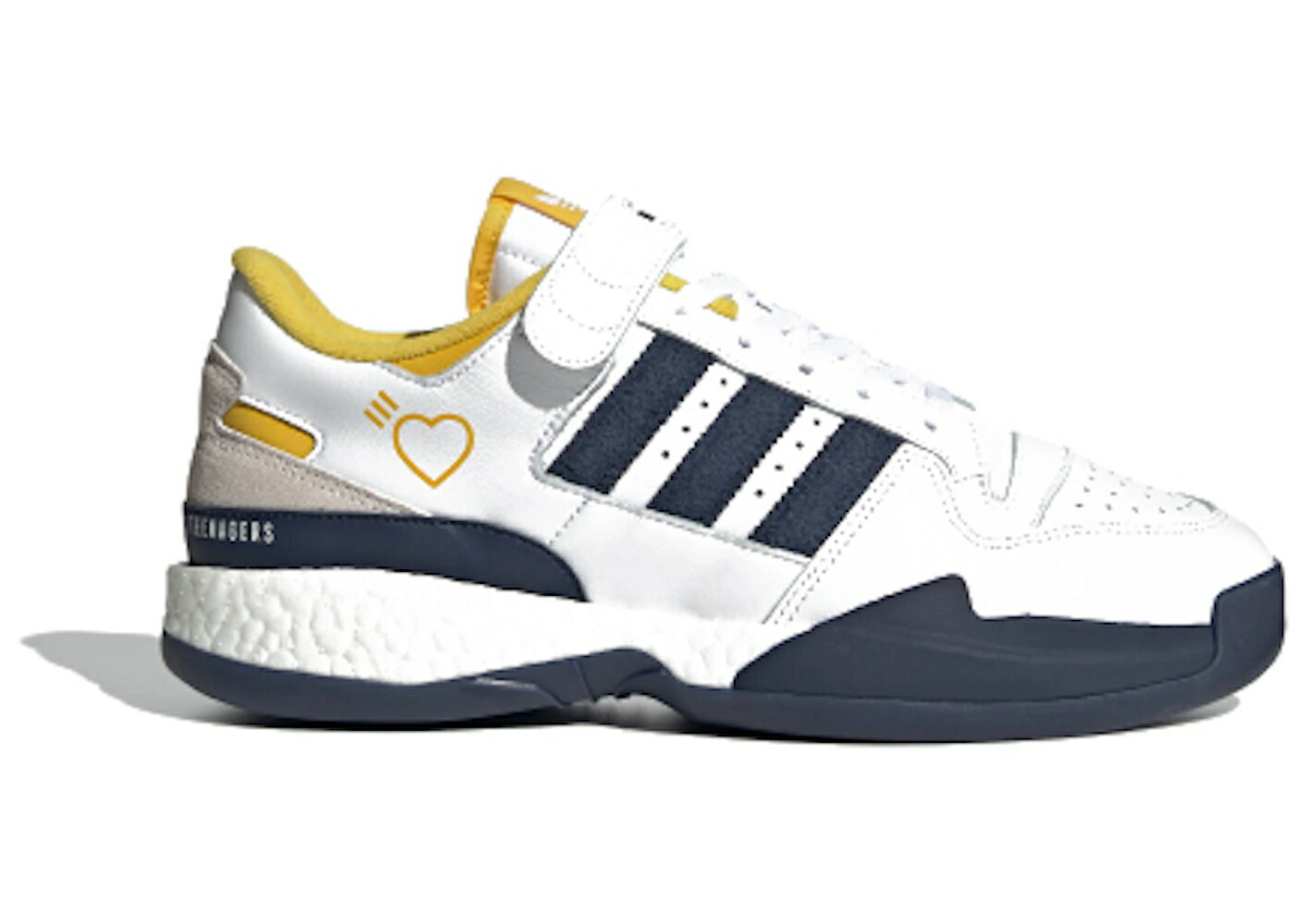 アディダス フォーラム ブースト 白色 ホワイト 黄色 イエロー スニーカー メンズ ADIDAS FORUM BOOST LOW HUMAN MADE / FOOTWEAR WHITE HAZY YELLOW