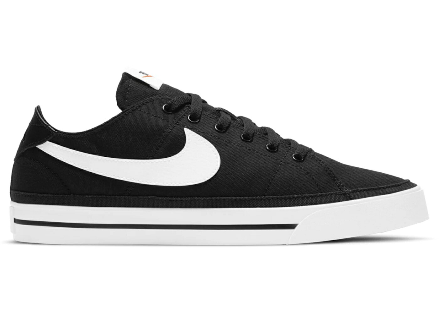 ナイキ 厚地の外套 レガシー 黒いこと 黒いこと 白いこと 白いこと スニーカー メンズ NIKE COURT LEGACY CANVAS BLACK WHITE / BLACK WHITE