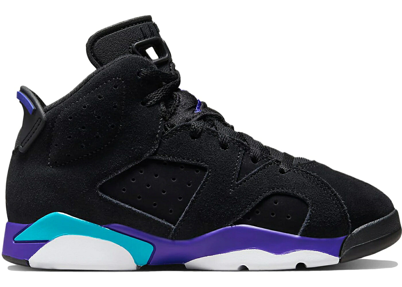 ナイキ ジョーダン アクア 黒色 ブラック コンコルド コンコード ジュニア キッズ JORDAN 6 RETRO AQUA (PS) / BLACK BRIGHT CONCORD AQUATONE ベビー マタニティ スニーカー|スニケス